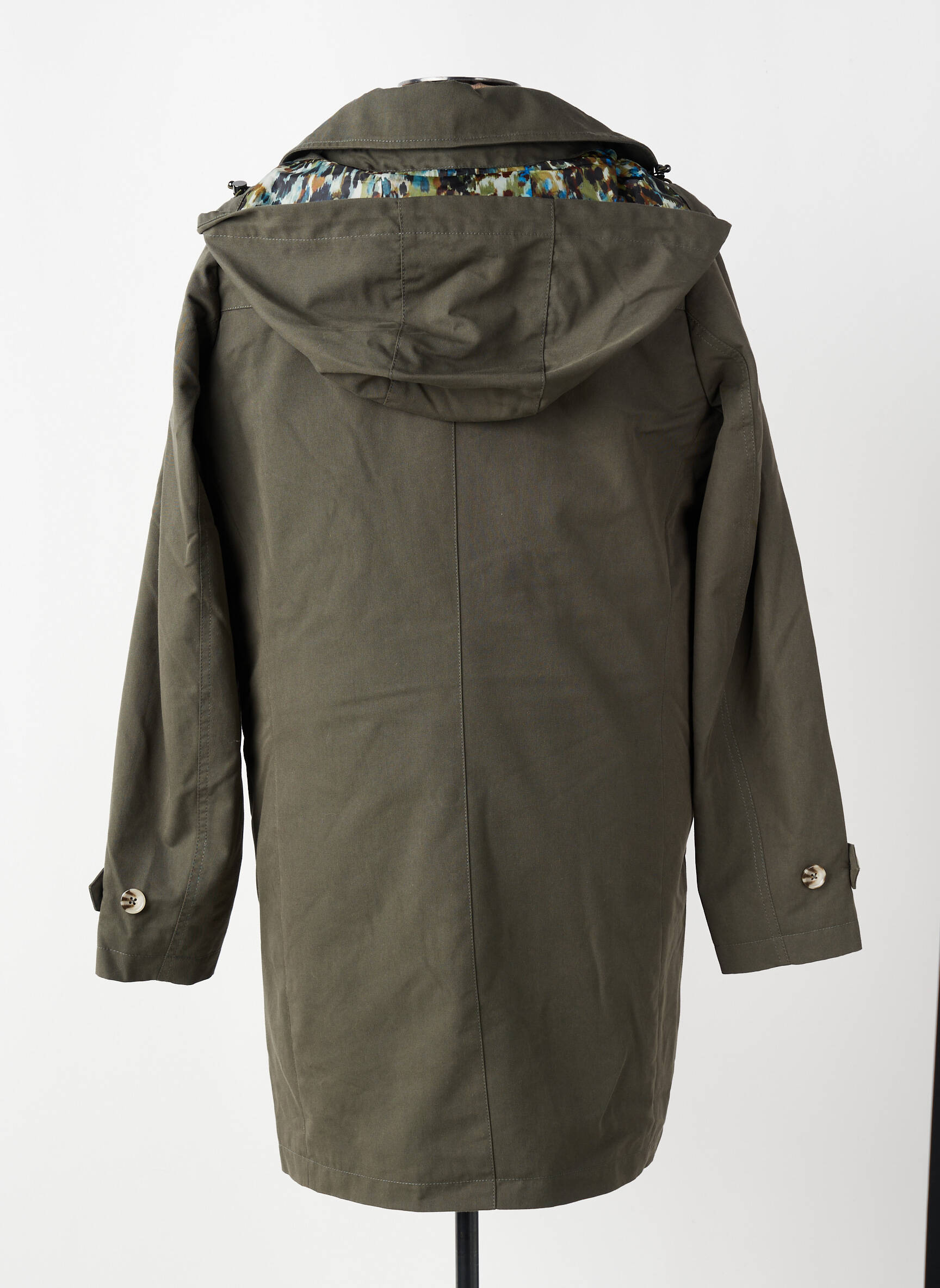 Parka mâneci lungi cu glugă verde 7 SEASONS femeie