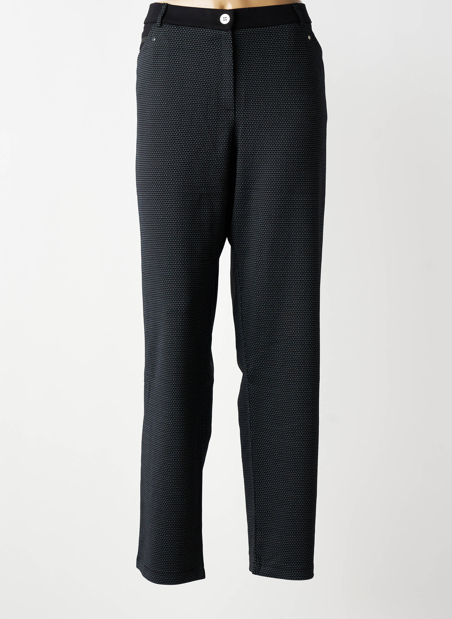 Pantalon slim talie elastică mărime normală negru CHRISTINE LAURE femeie