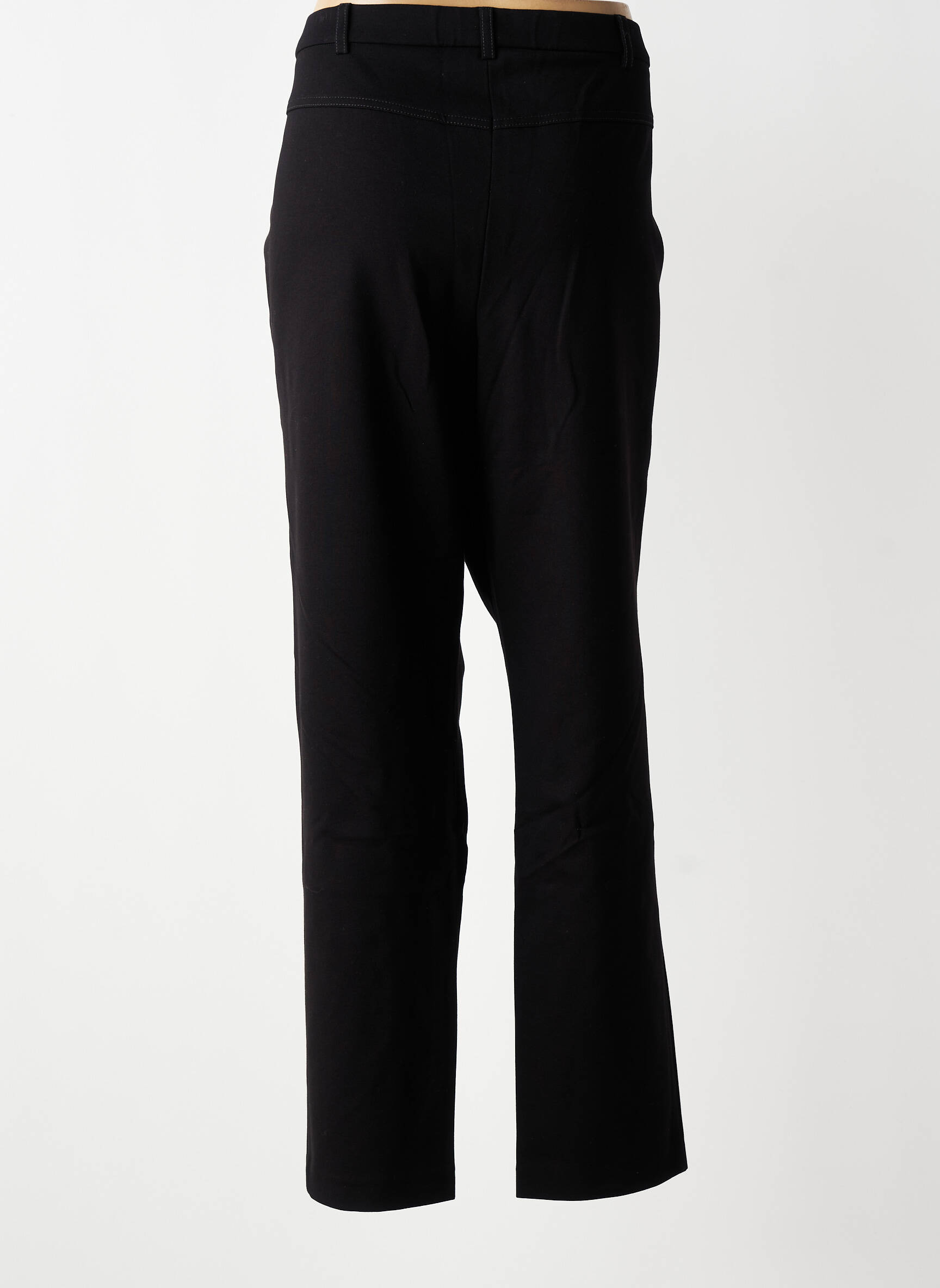 Pantalon slim talie elastică mărime normală negru CHRISTINE LAURE femeie
