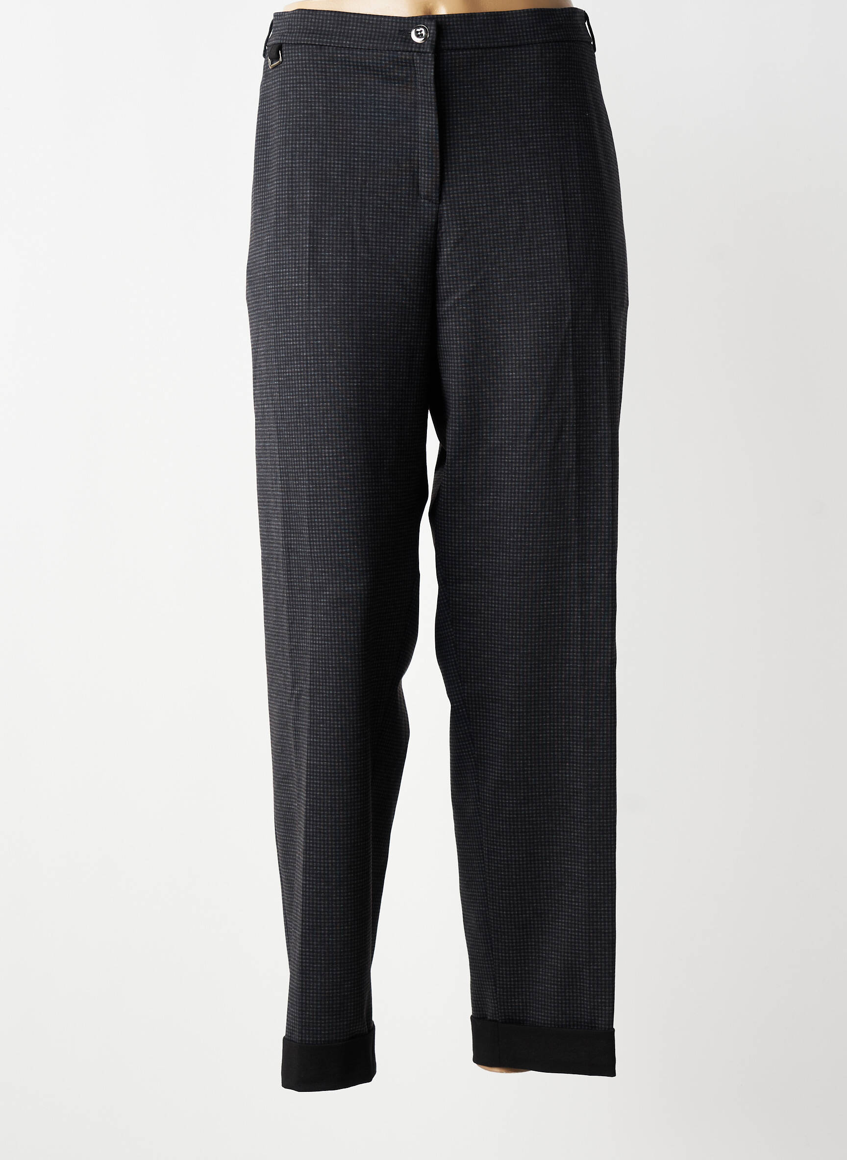 Pantalon slim talie elastică mărime normală gri CHRISTINE LAURE femeie