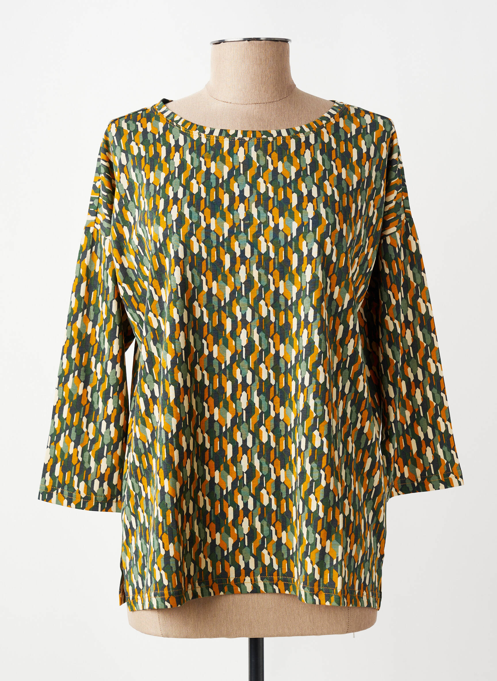 Tricou mâneci 3/4 mâneci 3/4 galben JENSEN femeie
