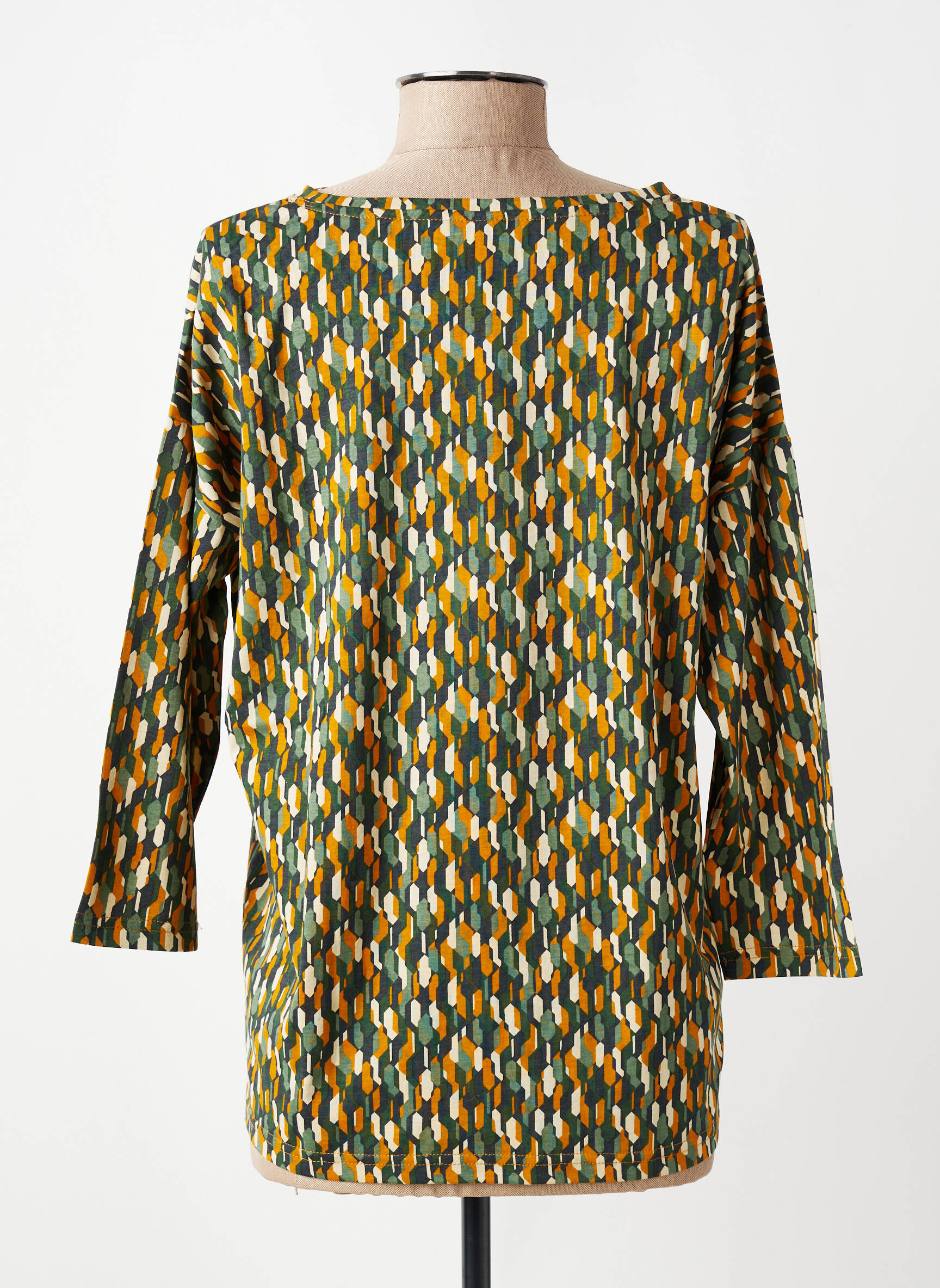 Tricou mâneci 3/4 mâneci 3/4 galben JENSEN femeie
