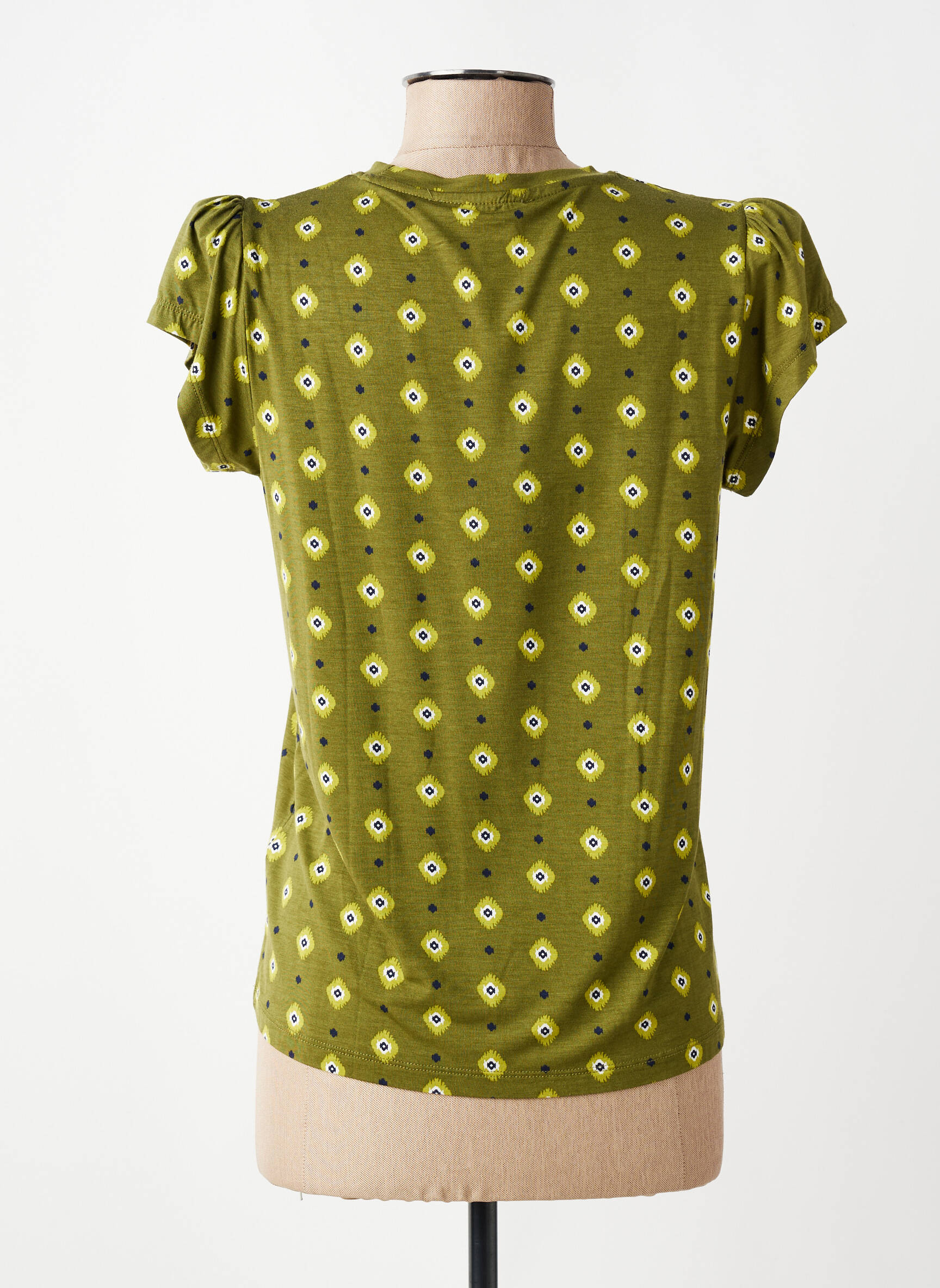 Tricou imprimeu fantezie mâneci scurte verde MD'M femeie