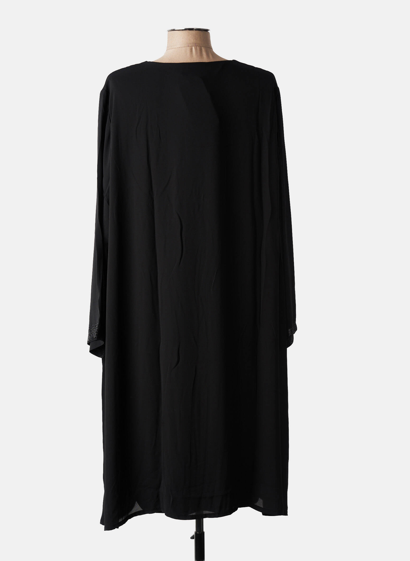 Rochie midi croială fluidă mâneci lungi negru ALAIN MURATI femeie