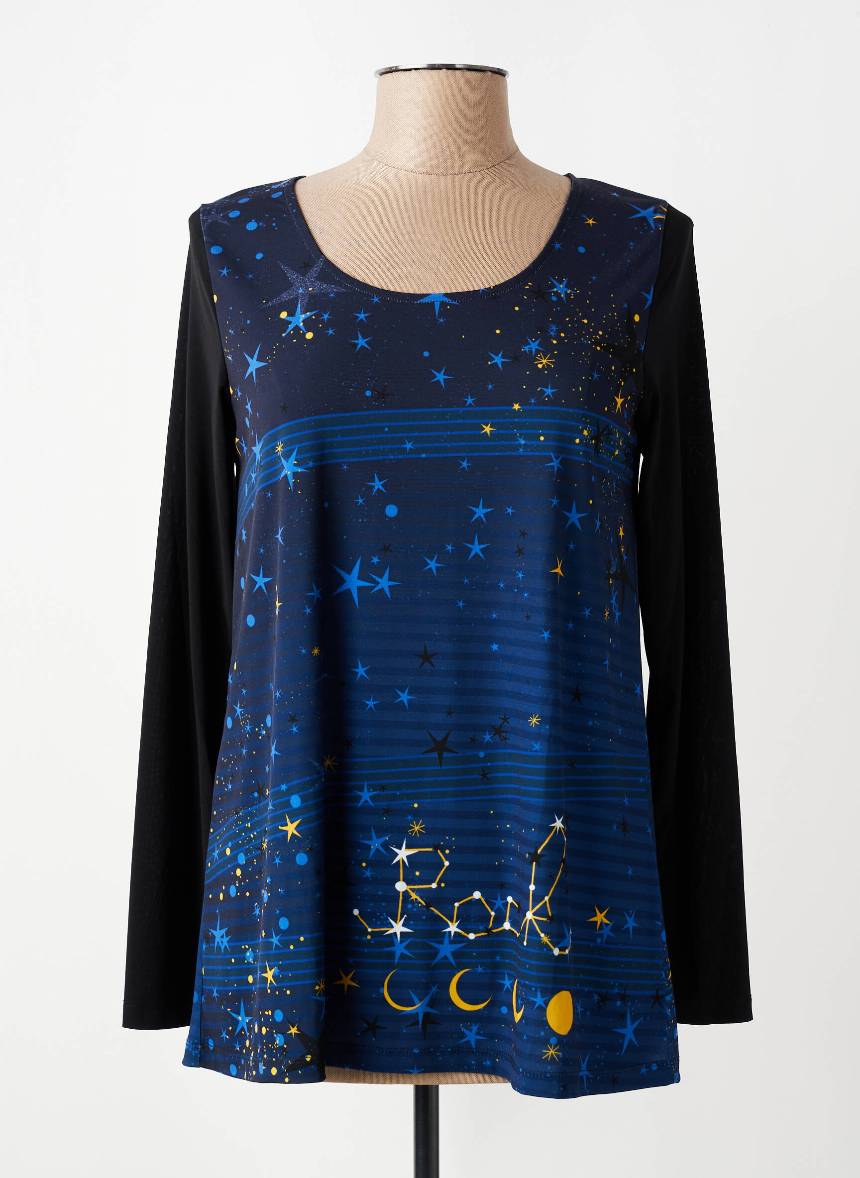 Tricou mâneci lungi mâneci lungi negru ANATOPIK femeie
