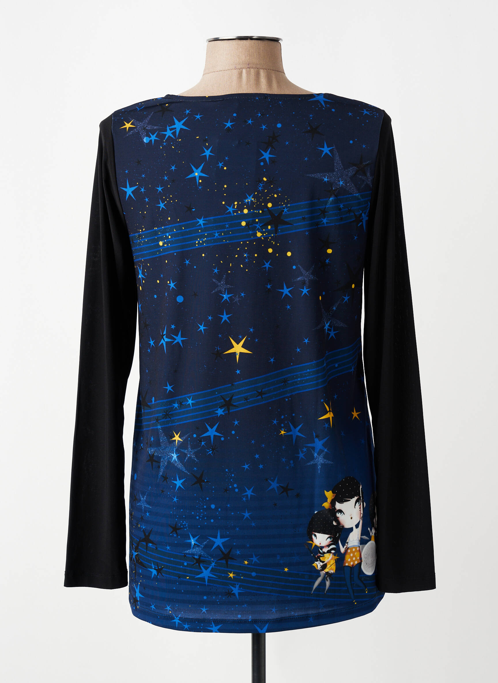 Tricou mâneci lungi mâneci lungi negru ANATOPIK femeie