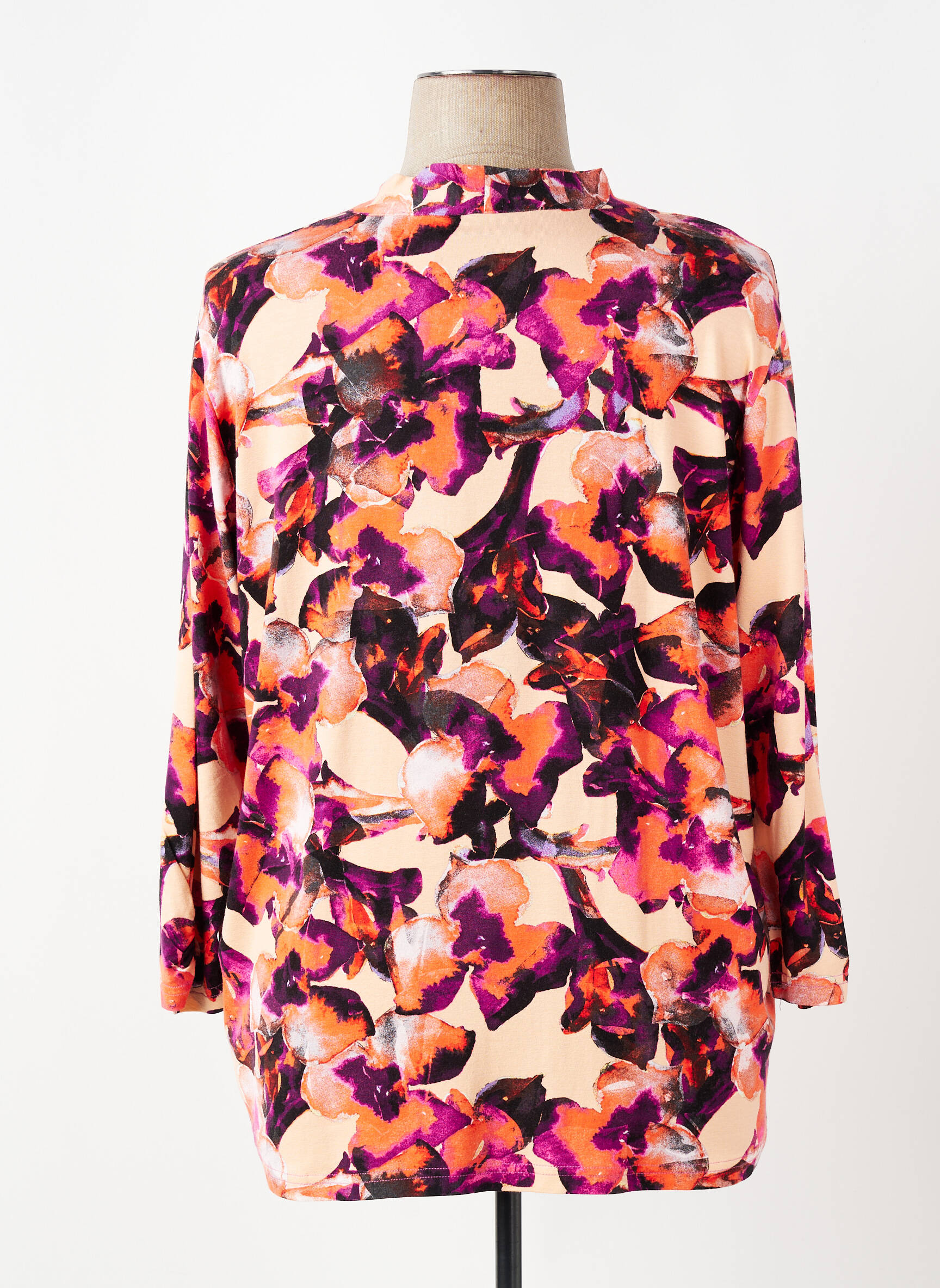Tricou mâneci 3/4 mâneci 3/4 portocalie SIGNATURE femeie