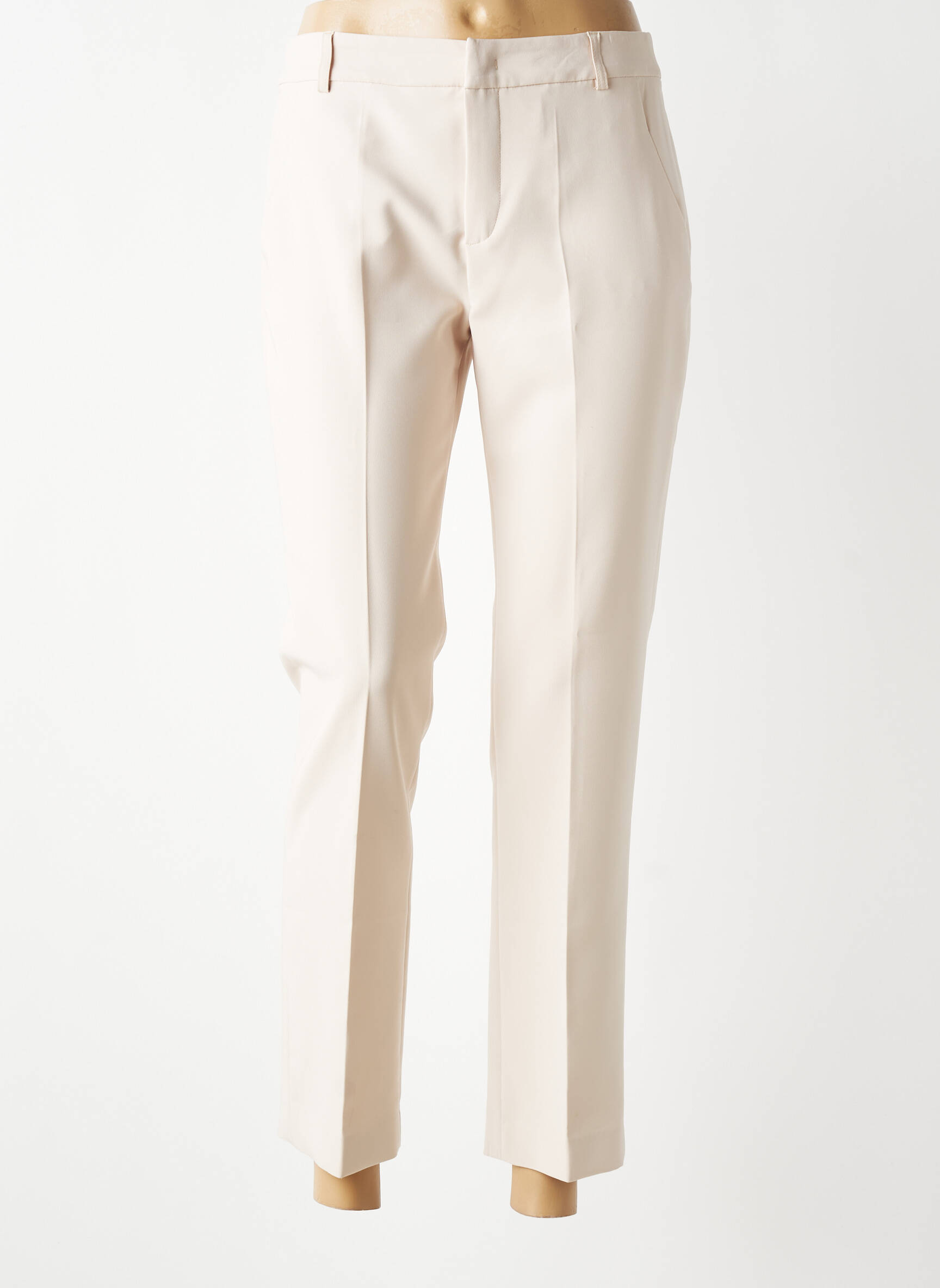 Pantalon 7/8 talie elastică mărime normală bej SIGNE NATURE femeie