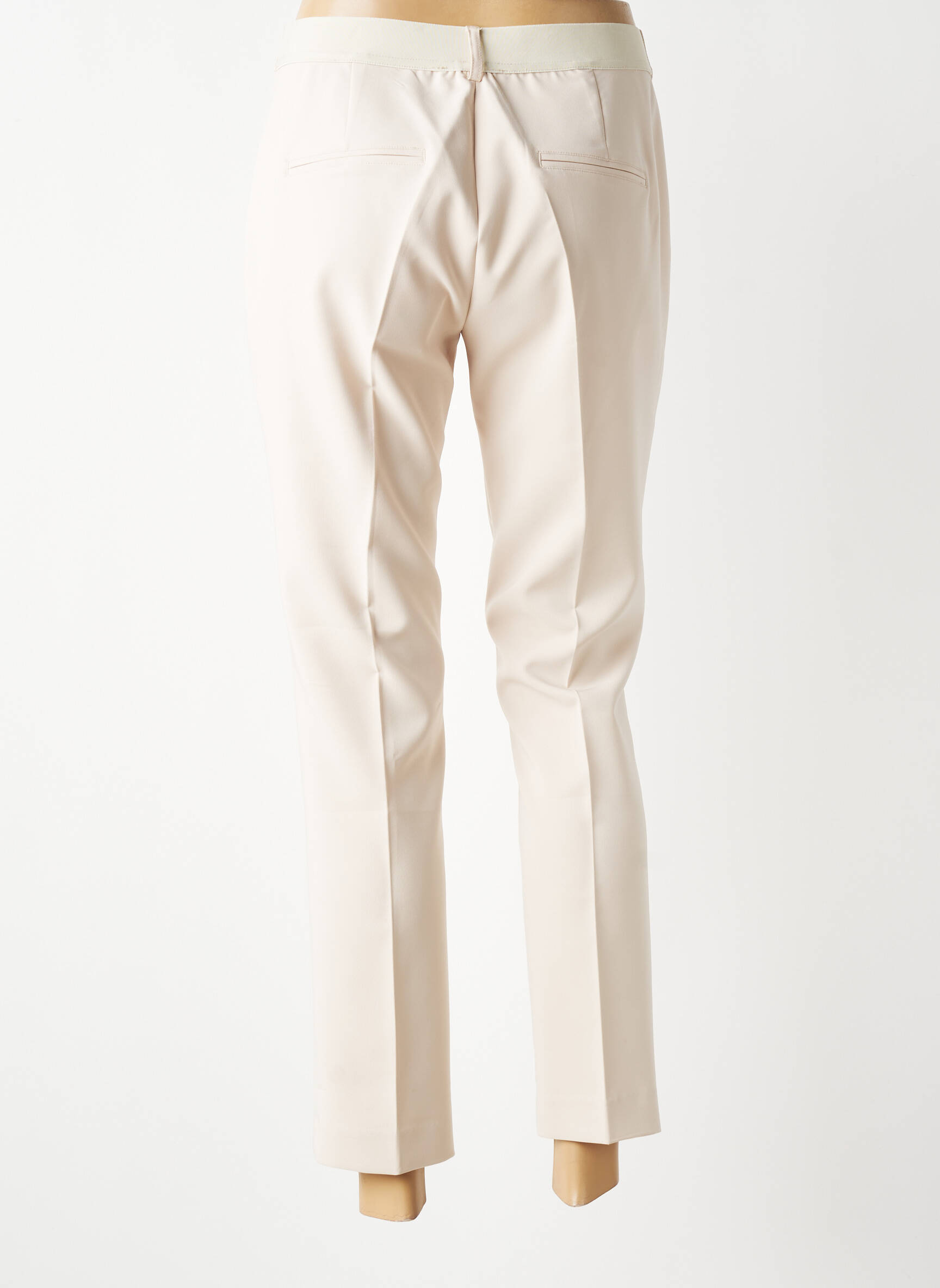Pantalon 7/8 talie elastică mărime normală bej SIGNE NATURE femeie