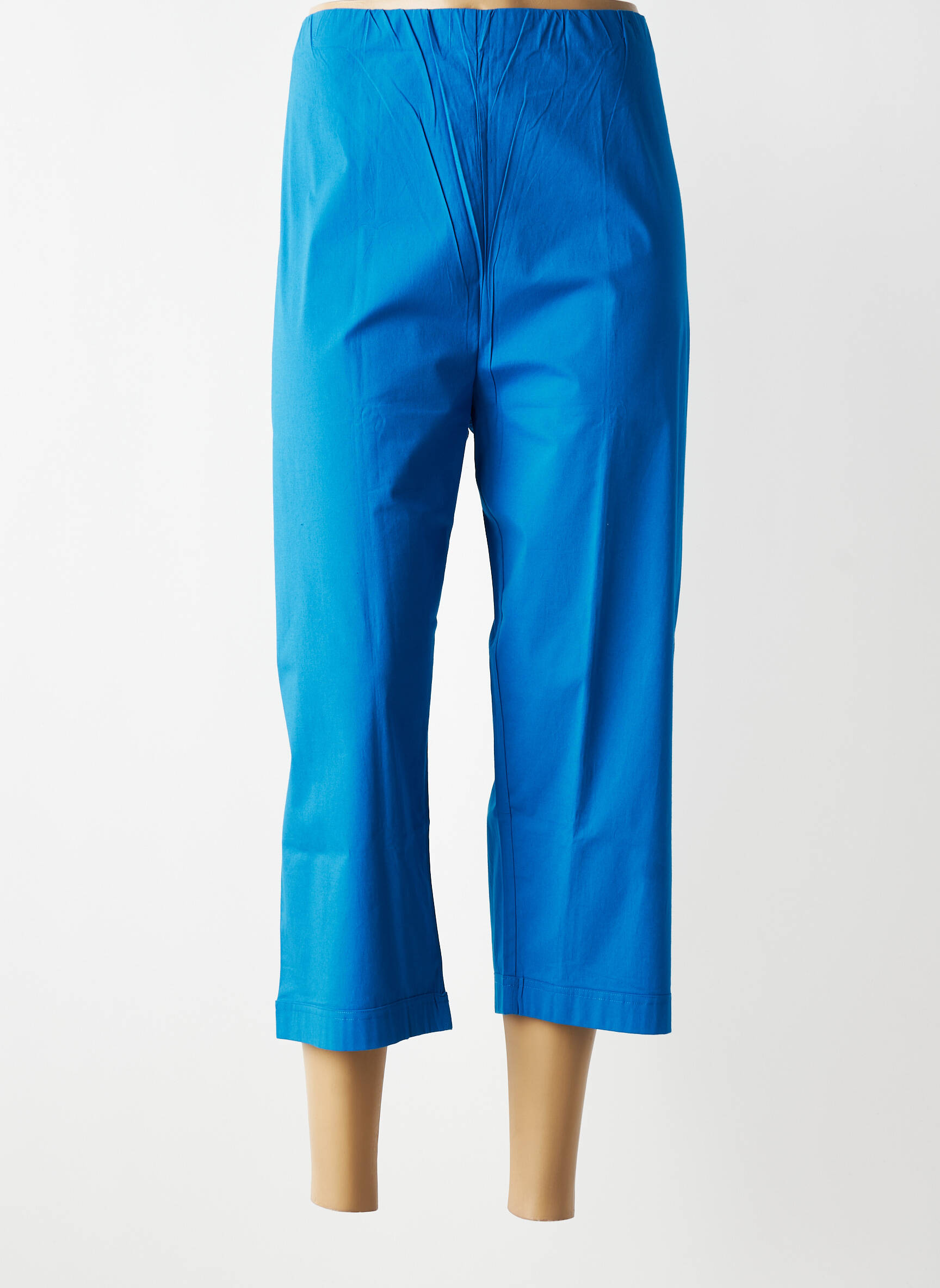 Pantalon trei sferturi croială dreaptă mărime normală albastru ORIENTIQUE NATURALLY femeie