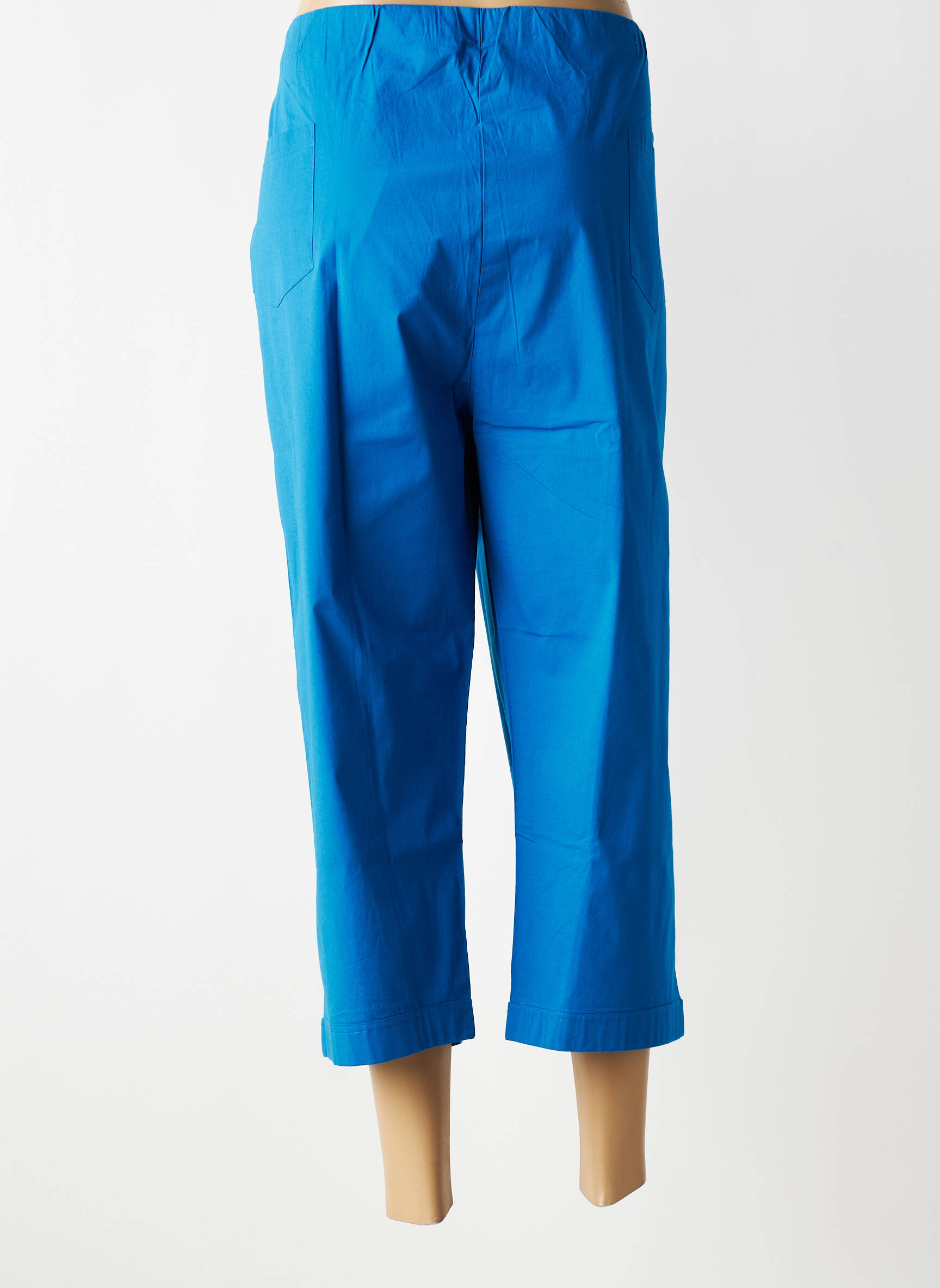 Pantalon trei sferturi croială dreaptă mărime normală albastru ORIENTIQUE NATURALLY femeie