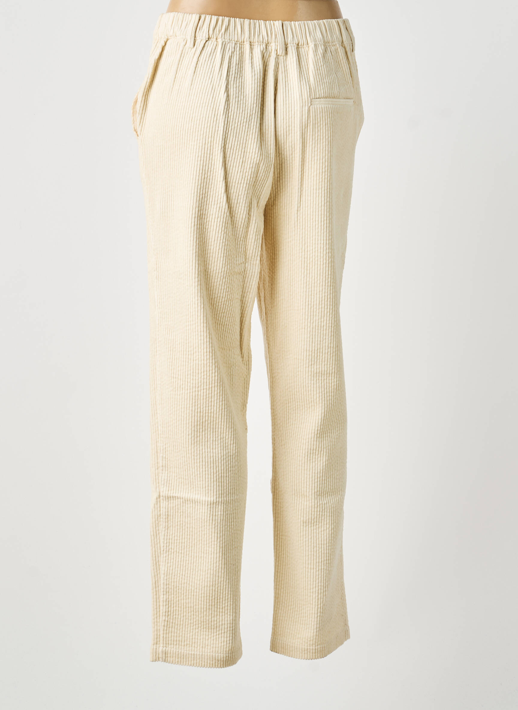 Pantalon drept talie elastică mărime normală bej BELLA JONES femeie
