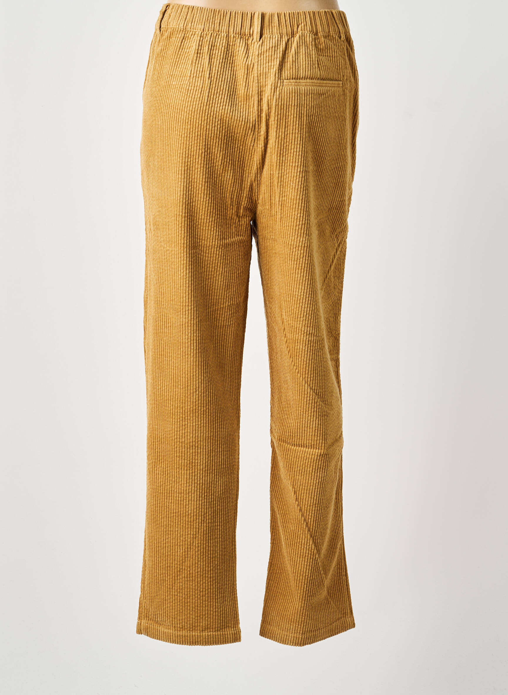 Pantalon drept talie elastică mărime normală maro BELLA JONES femeie