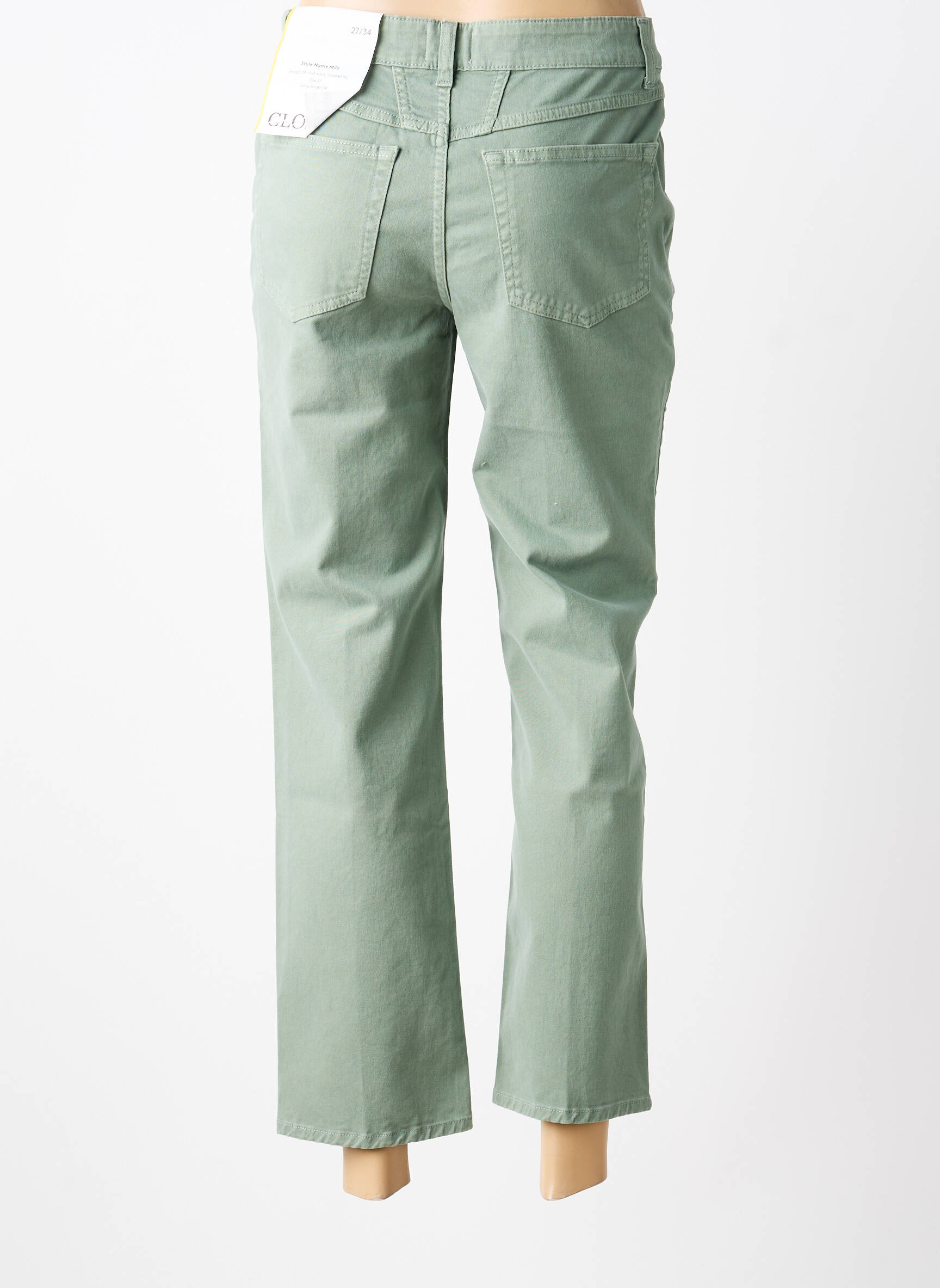 Pantalon drept elasticitate mărime normală verde CLOSED femeie