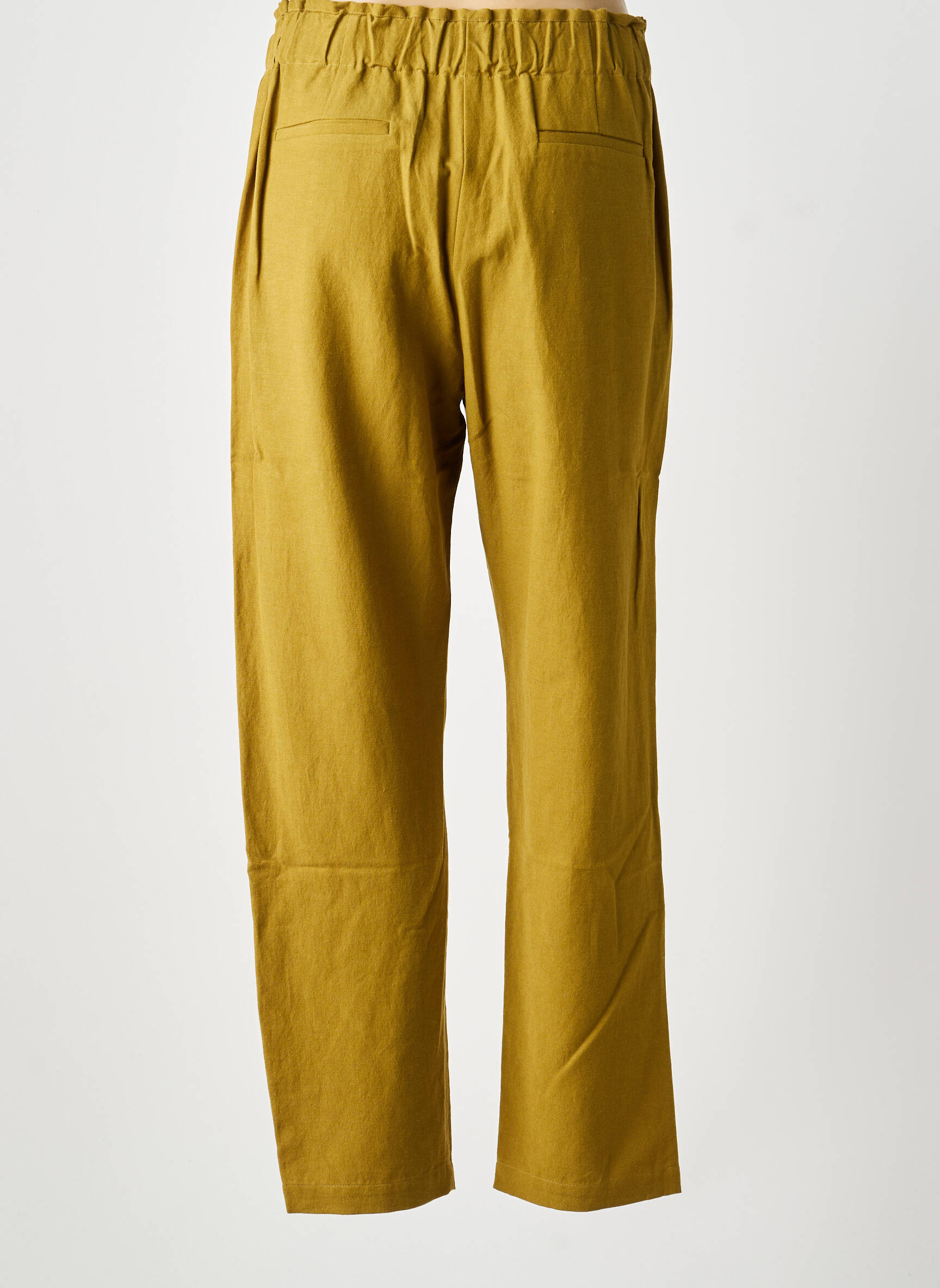 Pantalon drept țesătură crep mărime normală verde deschis BELLA JONES femeie
