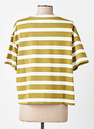 Tricou croială dreaptă mâneci scurte verde DES PETITS HAUTS femeie