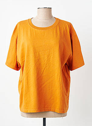Tricou elasticitate mâneci scurte portocalie AMERICAN VINTAGE femeie
