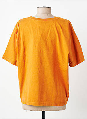 Tricou elasticitate mâneci scurte portocalie AMERICAN VINTAGE femeie