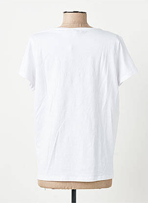 Tricou croială dreaptă mâneci scurte alb PIECES femeie