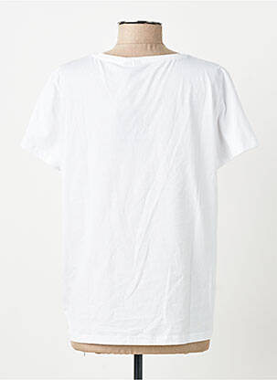 Tricou croială dreaptă mâneci scurte alb PIECES femeie
