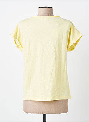 Tricou croială dreaptă mâneci scurte galben MY HELLO JOY femeie