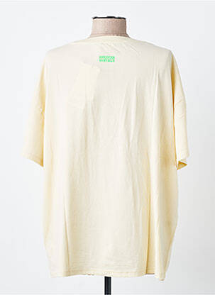 Tricou elasticitate mâneci scurte galben AMERICAN VINTAGE femeie
