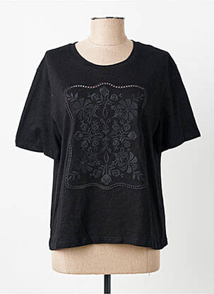 Tricou elasticitate mâneci scurte negru LA PETITE ETOILE femeie