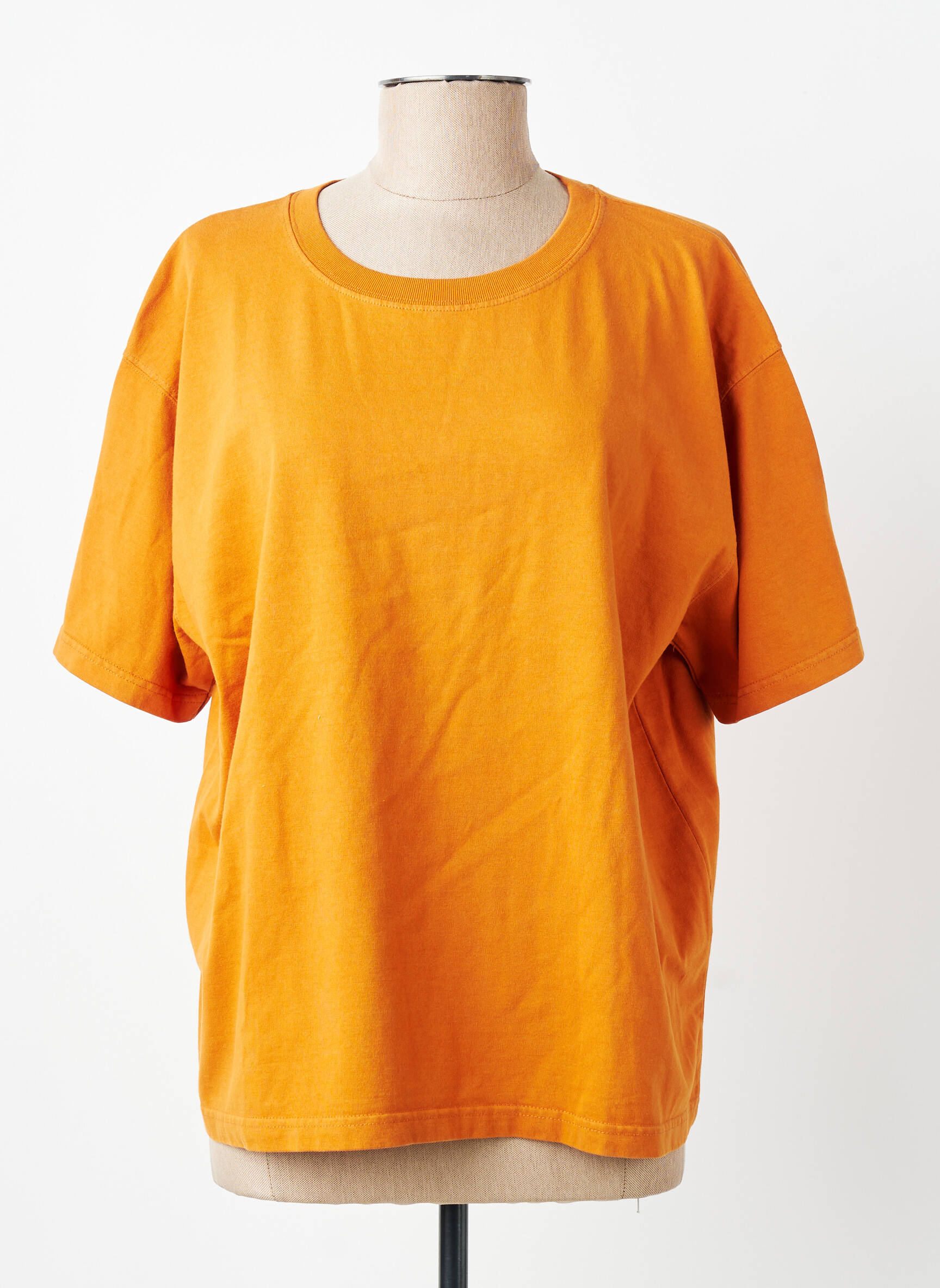 Tricou elasticitate mâneci scurte portocalie AMERICAN VINTAGE femeie