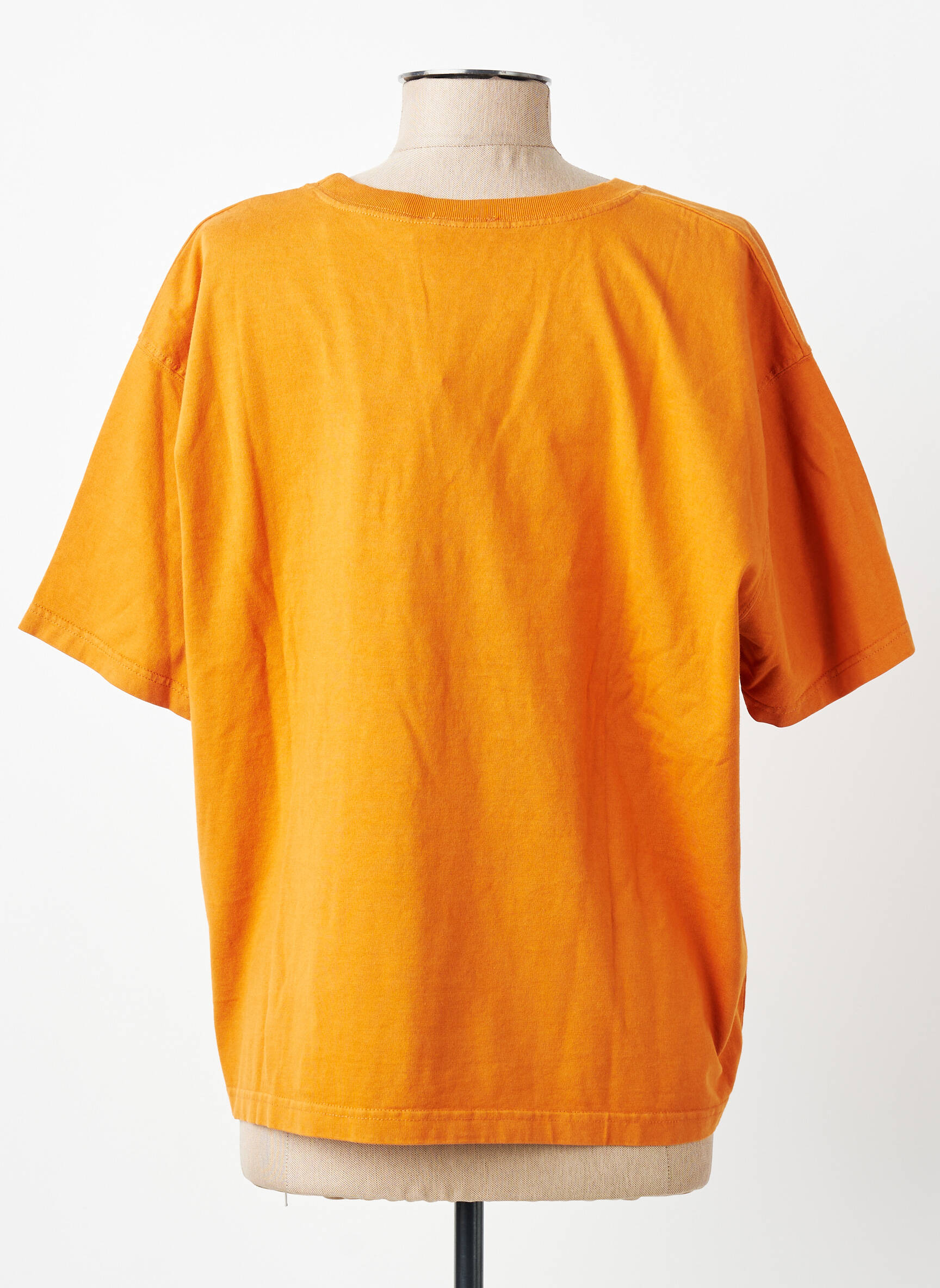Tricou elasticitate mâneci scurte portocalie AMERICAN VINTAGE femeie