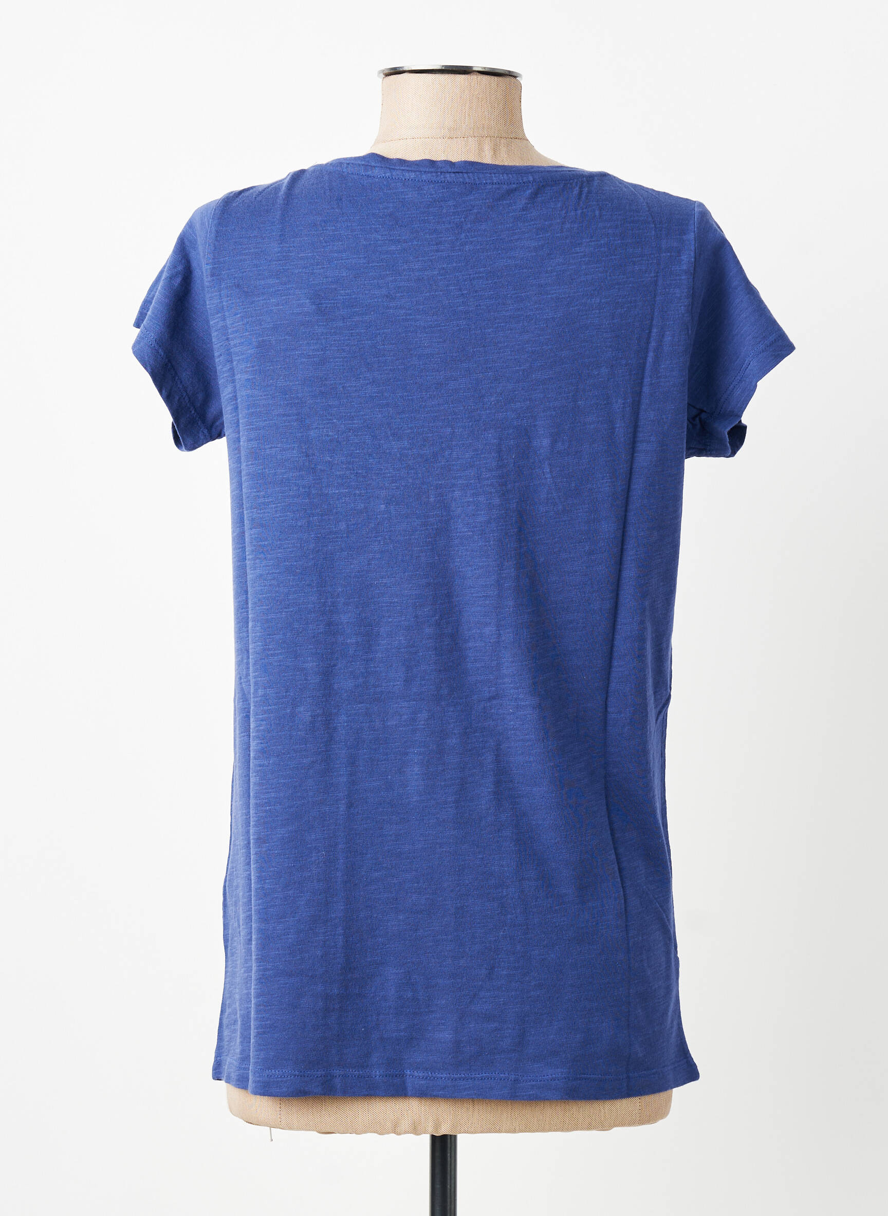 Tricou guler în v mâneci scurte albastru LEON & HARPER femeie