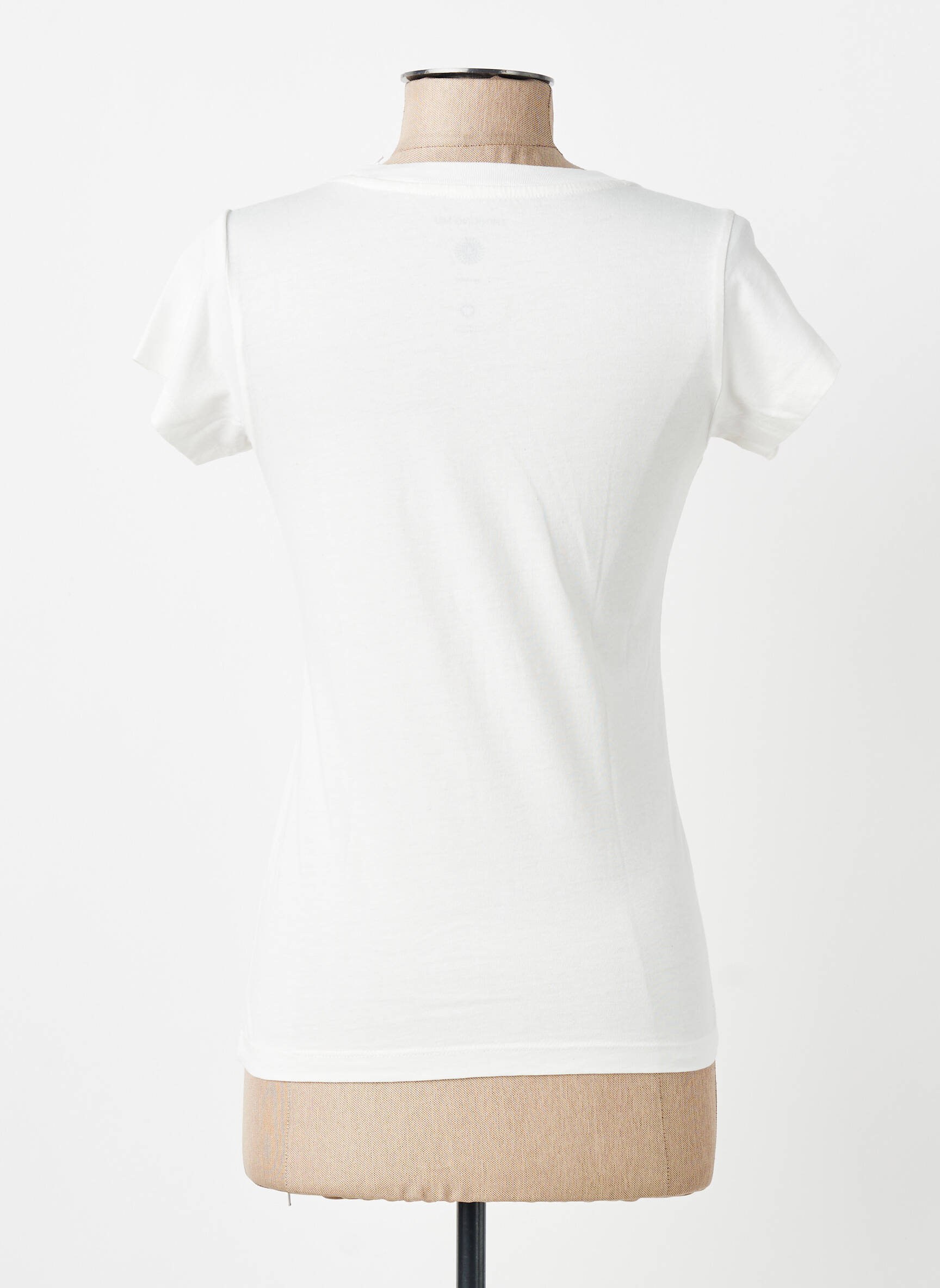 Tricou imprimeu fantezie mâneci scurte bej THINKING MU femeie