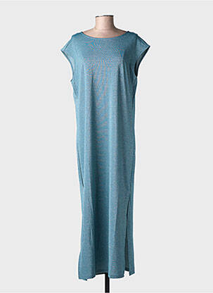 Rochie lungă mâneci scurte mâneci scurte albastru VILA femeie