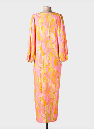 Rochie lungă mâneci lungi mâneci lungi portocalie GRACE & MILA femeie