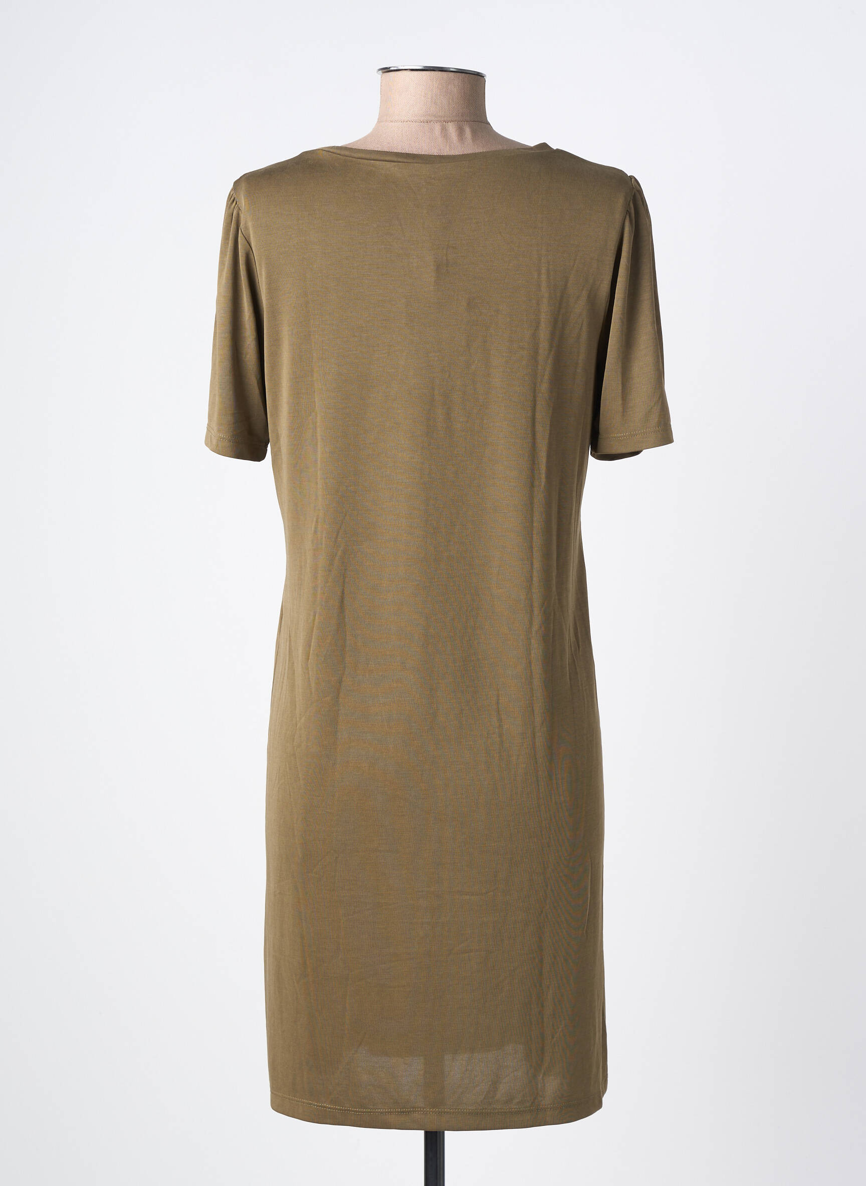 Rochie midi mâneci scurte mâneci scurte verde PIECES femeie