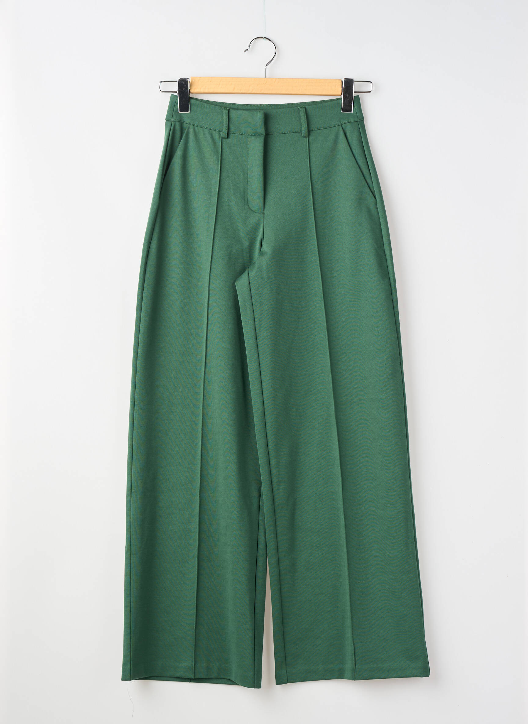 Pantalon drept elasticitate mărime normală verde ICHI femeie