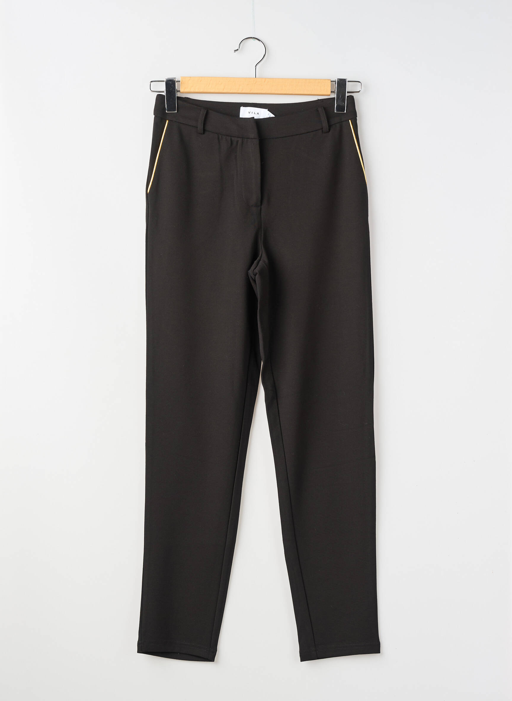 Pantalon drept elasticitate mărime normală negru VILA femeie
