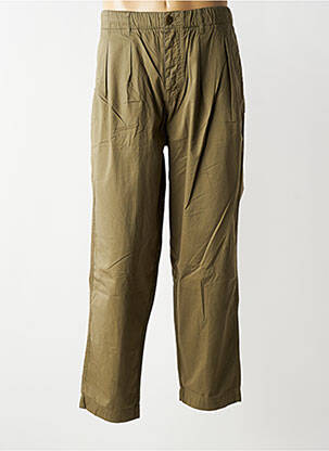 Pantalon drept țesătură poplin mărime normală verde BASK IN THE SUN bărbat
