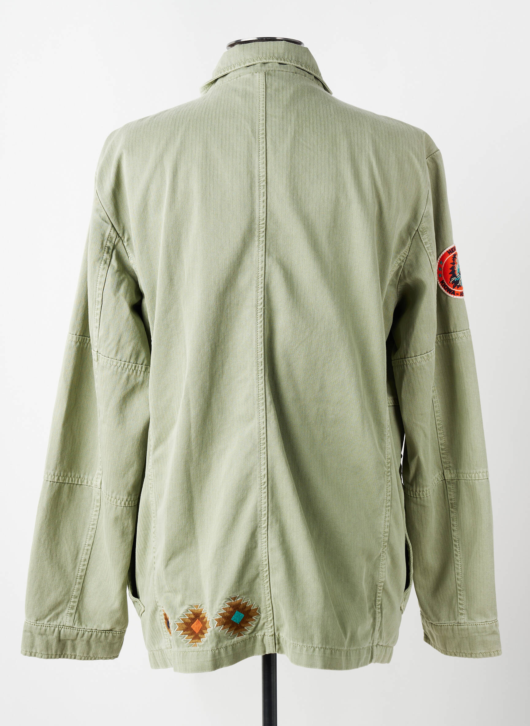 Parka multibuzunare fără glugă verde HERO SEVEN bărbat