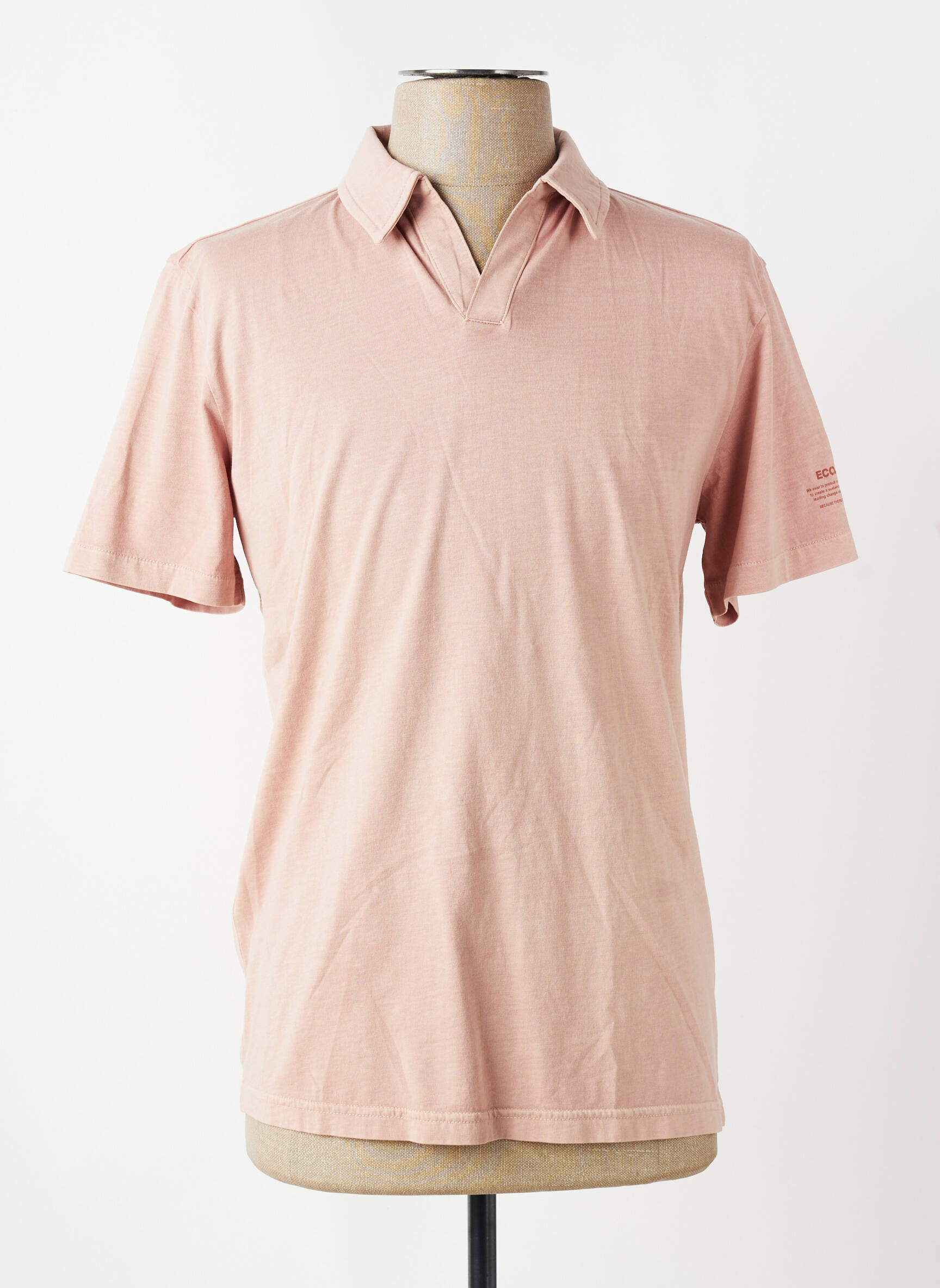 Tricou elasticitate mâneci scurte roz ECOALF bărbat