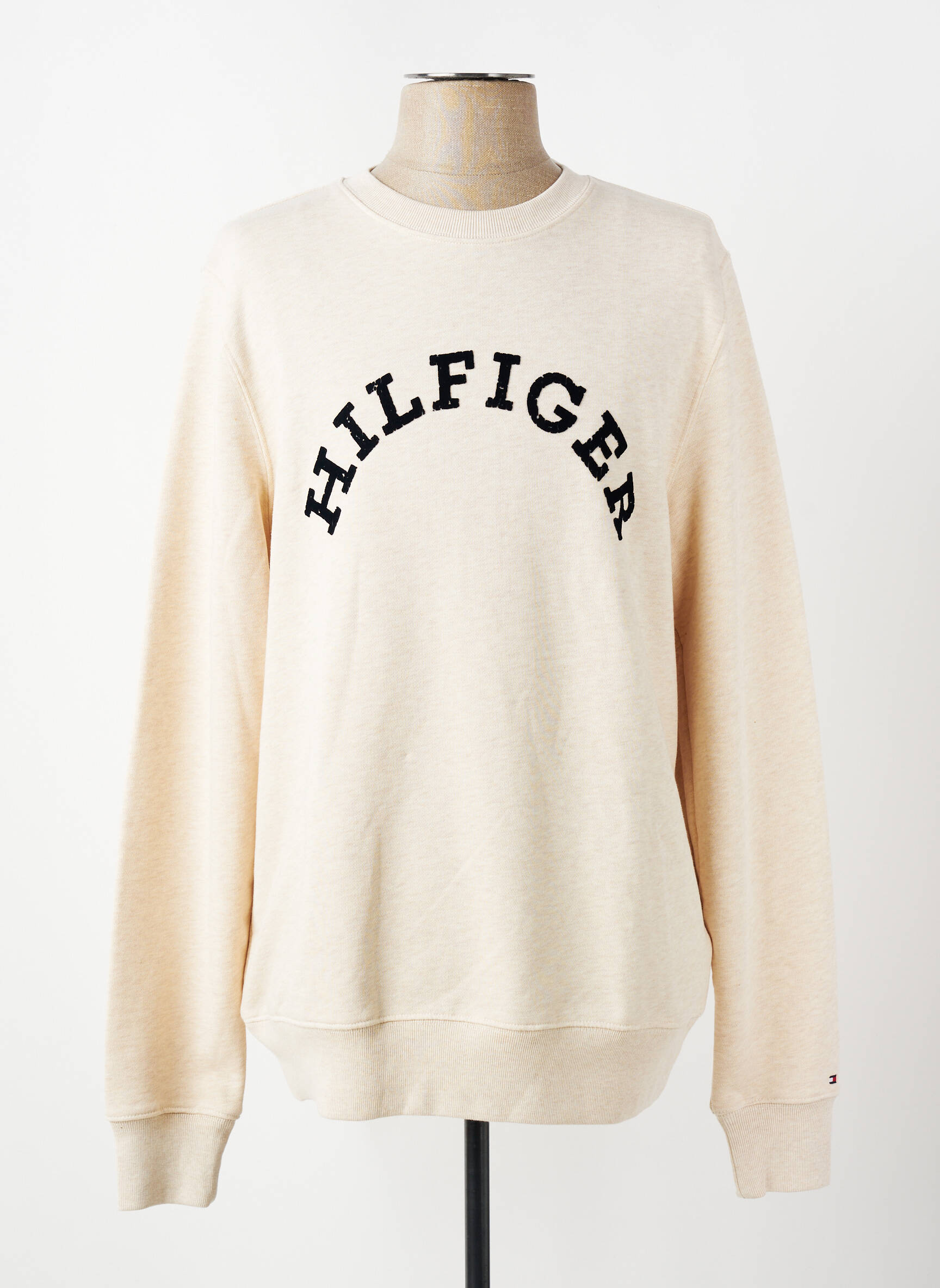 Hanorac țesătură jersey mâneci lungi bej TOMMY HILFIGER bărbat
