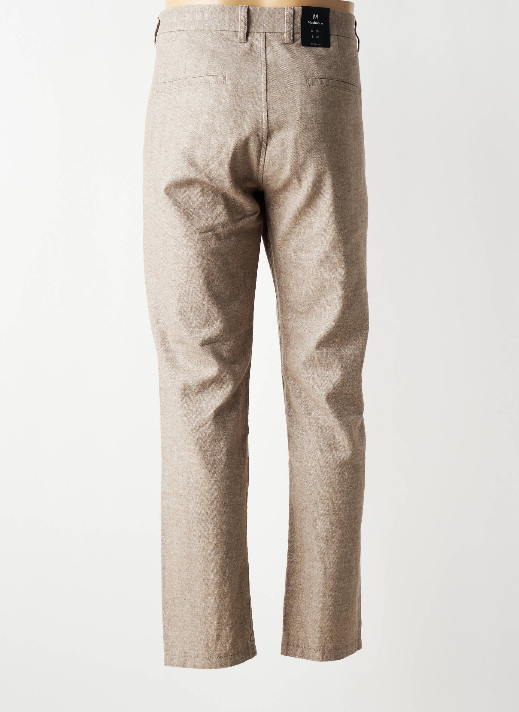 Pantalon drept croială dreaptă mărime normală bej MATINIQUE bărbat