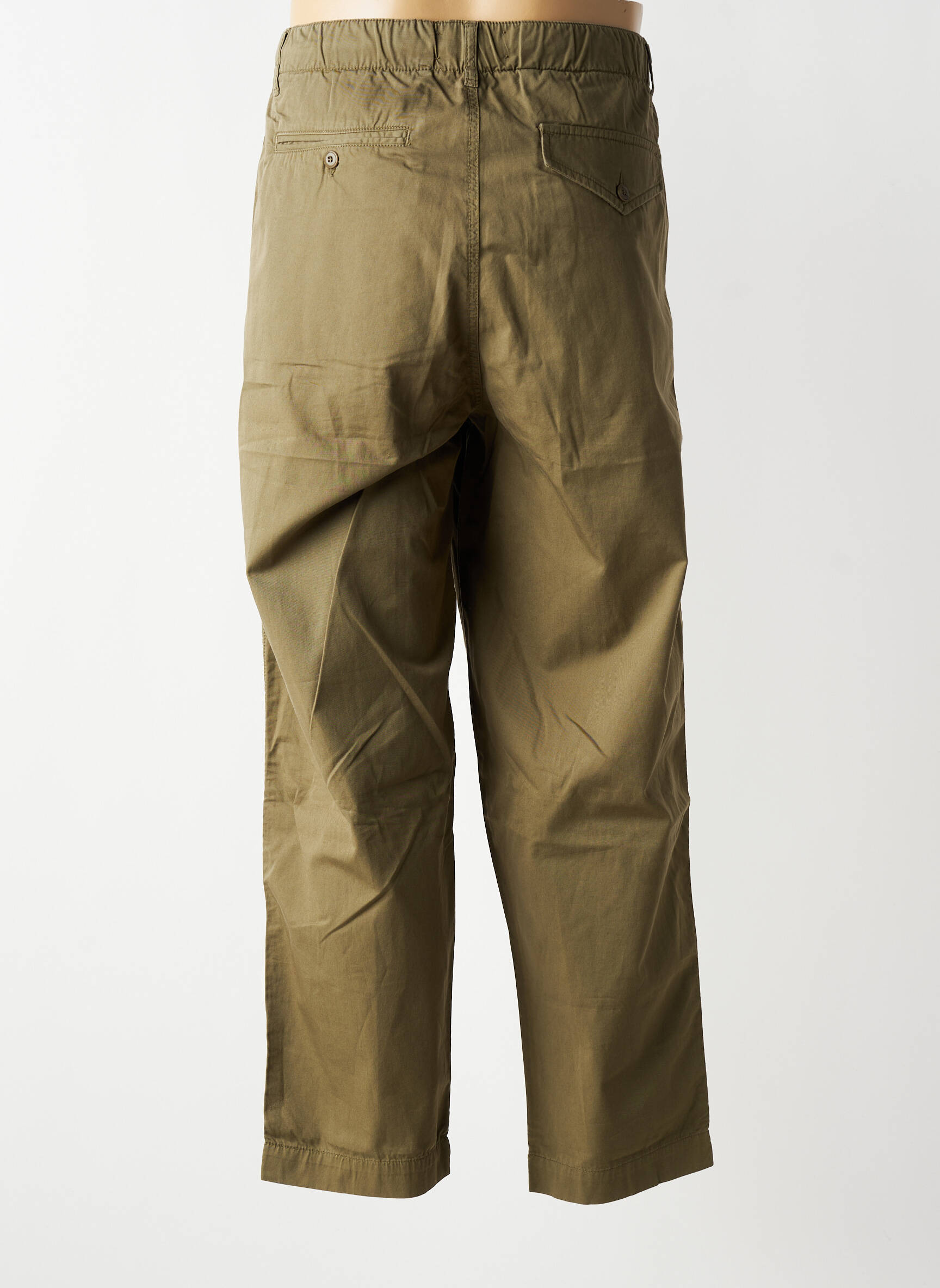 Pantalon drept țesătură poplin mărime normală verde BASK IN THE SUN bărbat