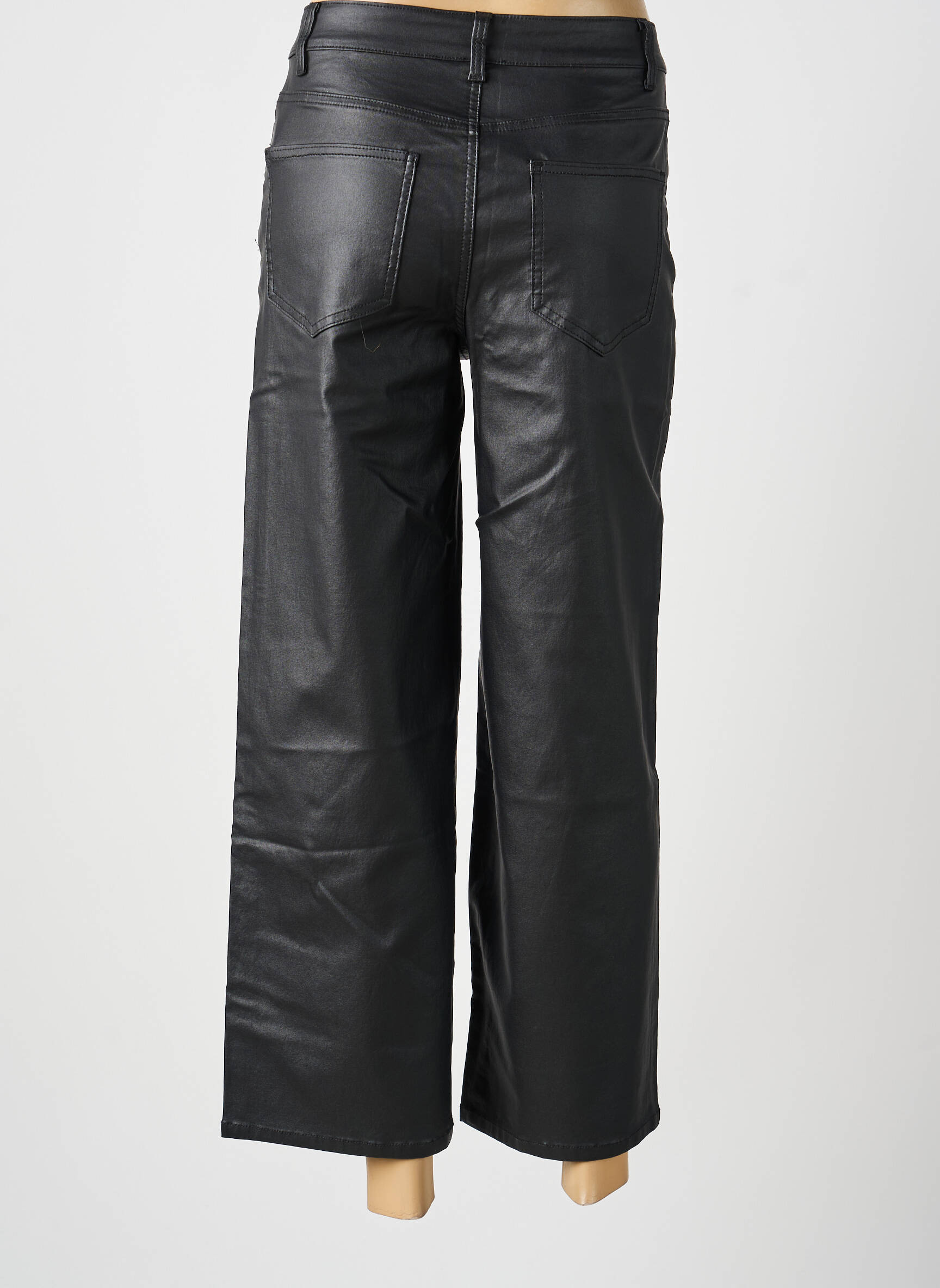 Pantalon 7/8 talie înaltă talie înaltă negru VILA femeie