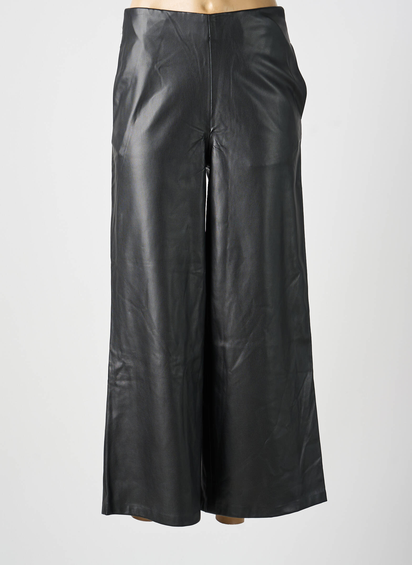 Pantalon 7/8 talie înaltă talie înaltă negru ICHI femeie