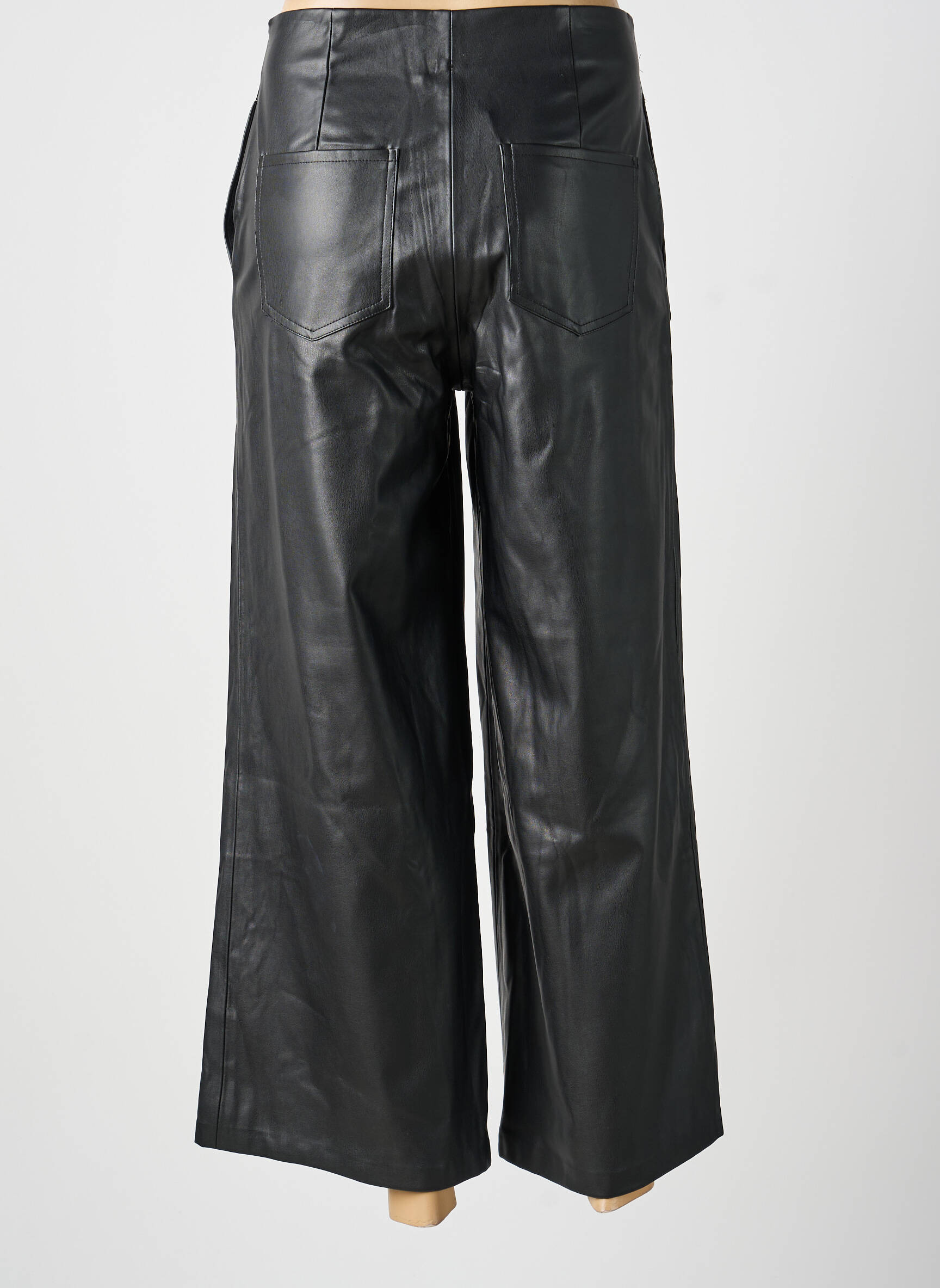 Pantalon 7/8 talie înaltă talie înaltă negru ICHI femeie