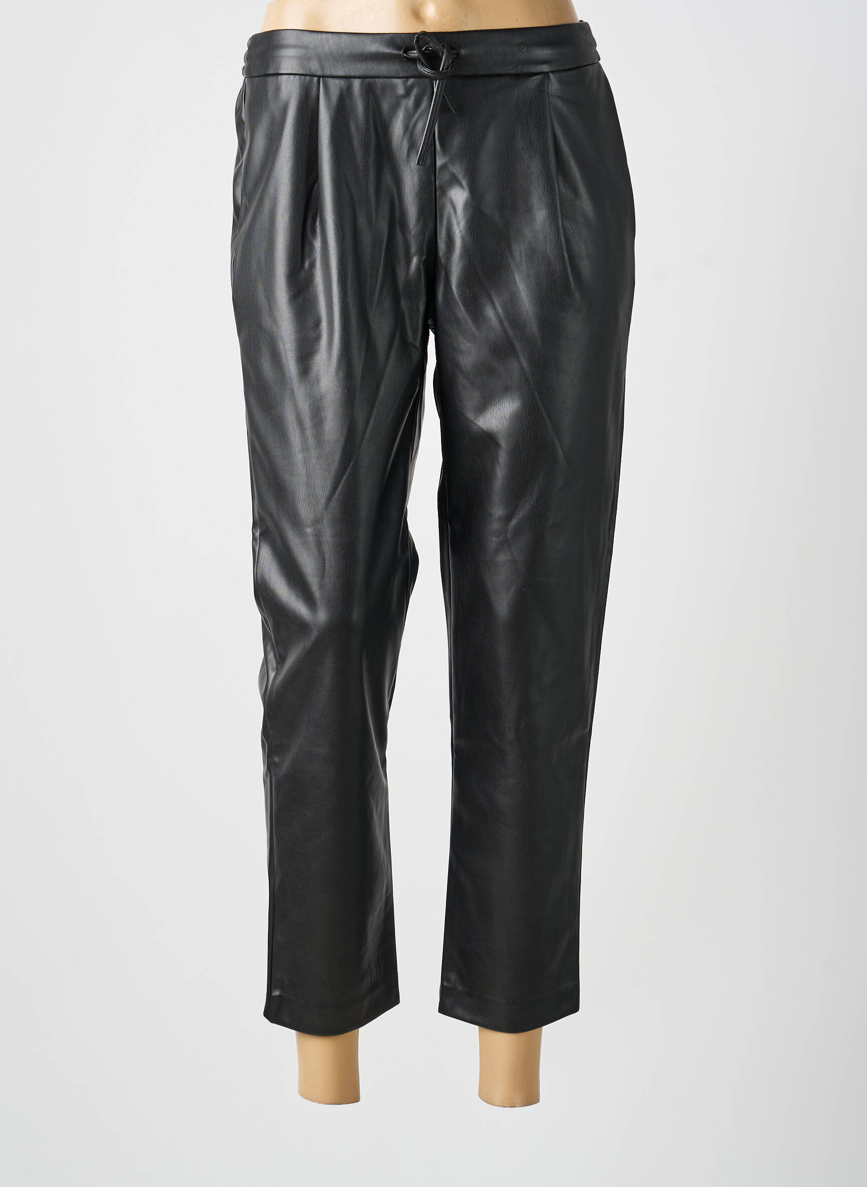 Pantalon 7/8 talie elastică mărime normală negru VILA femeie