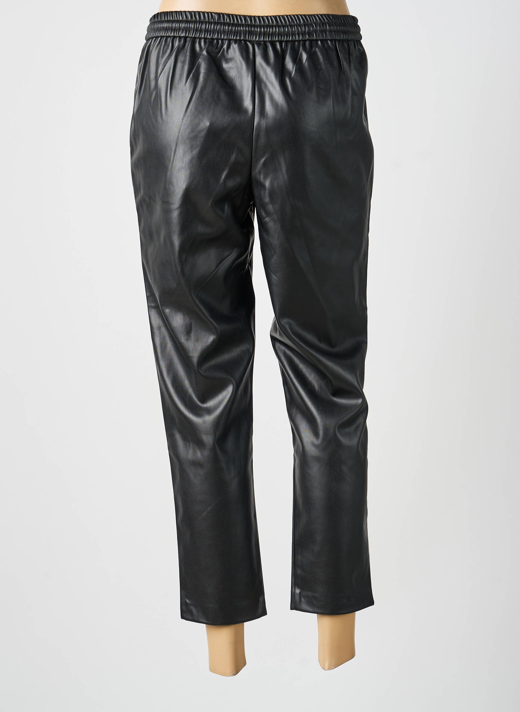 Pantalon 7/8 talie elastică mărime normală negru VILA femeie