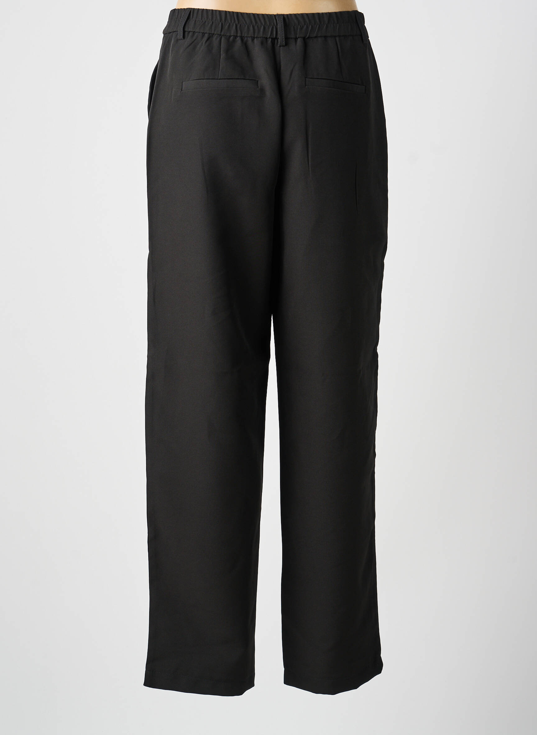 Pantalon drept talie cu cleme mărime normală negru VILA femeie