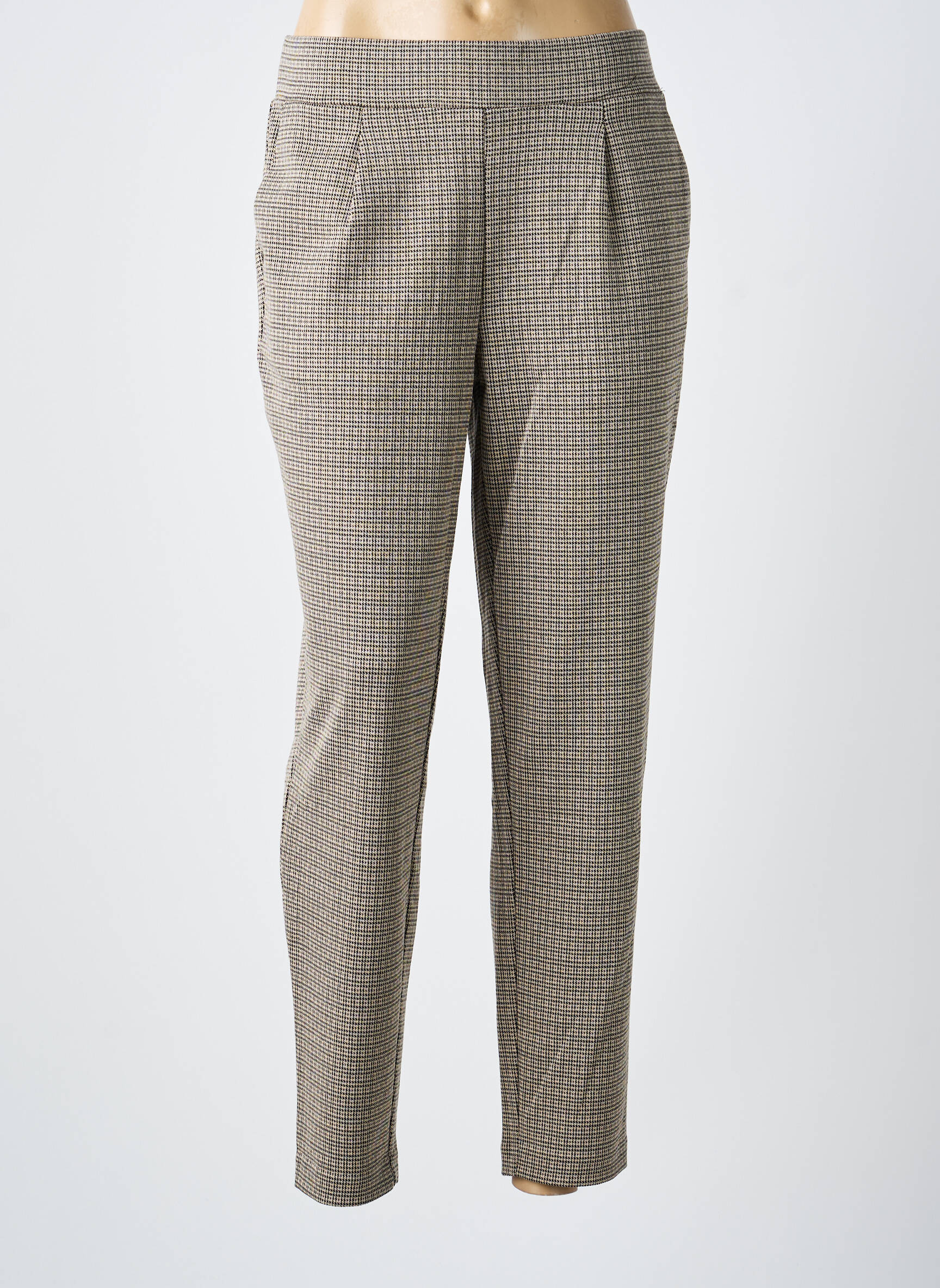 Pantalon slim talie elastică mărime normală bej B.YOUNG femeie