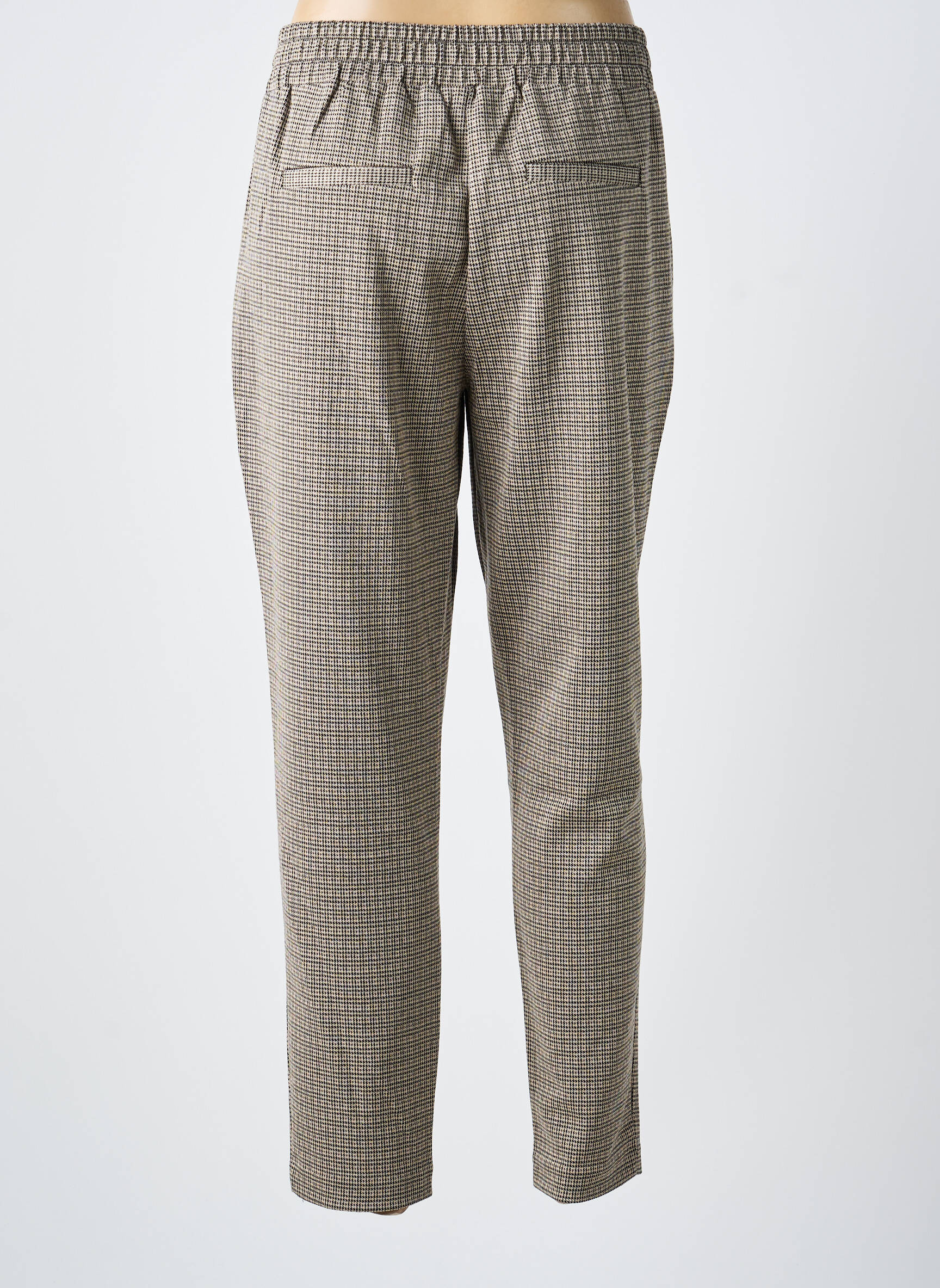 Pantalon slim talie elastică mărime normală bej B.YOUNG femeie